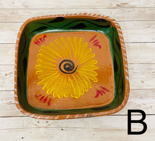 Mexican Terra Cota Plate Platon Mexicanos De Barro Artesanales