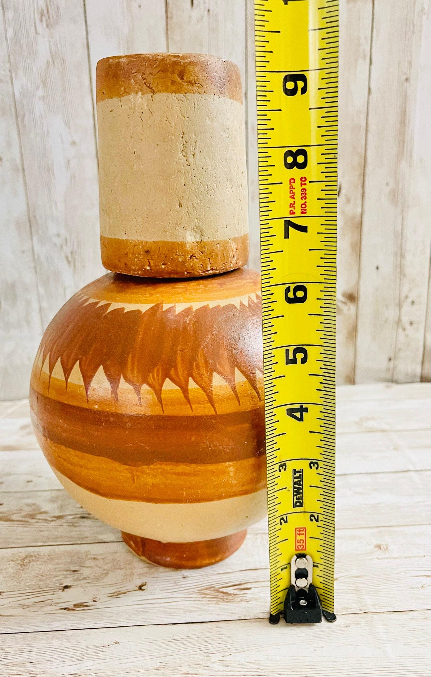 Mexican Clay WaterJug & Cup BotellГіn GarrafГіn de Barro Mexicano 9 In.