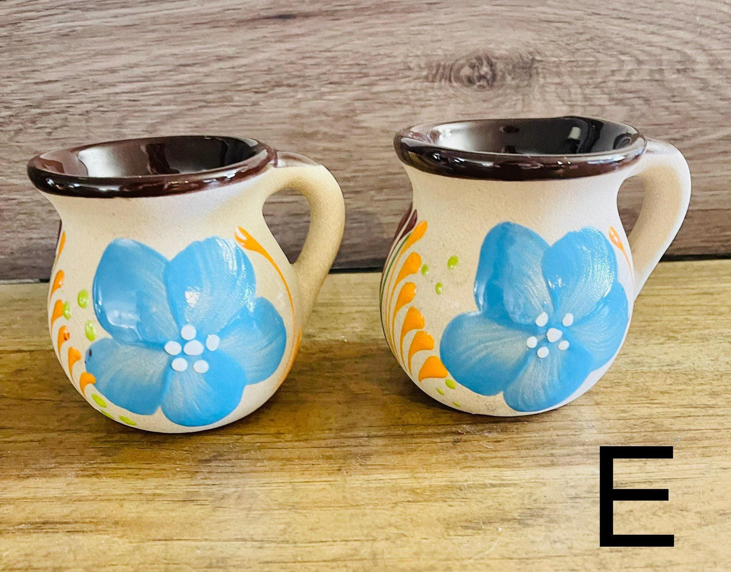 Mexican Pottery Cups Tazas de Barro Mexicanas