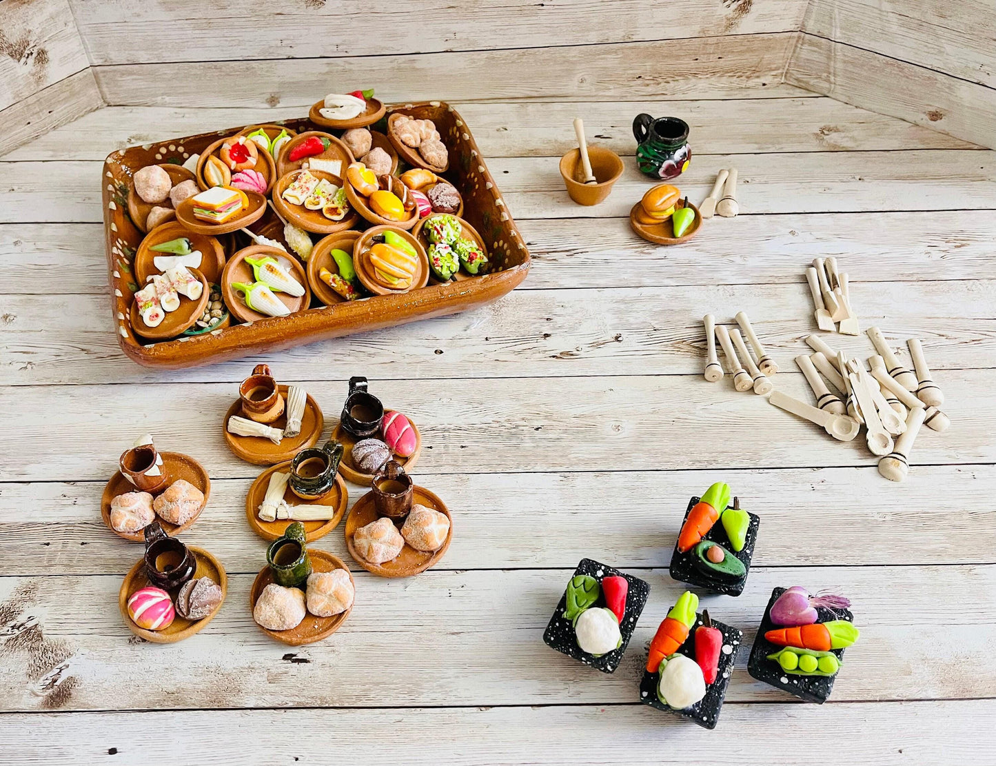 Miniature Day of the Dead Food Offerings Ofrendas de Comida para Dia De Muertos