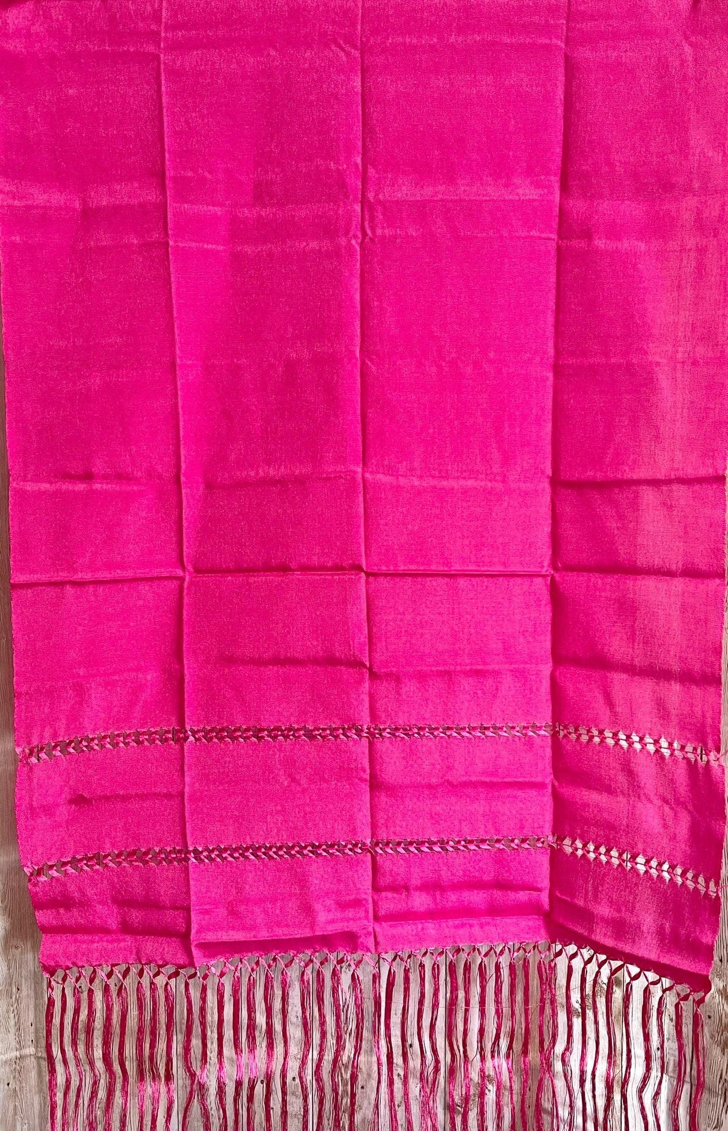 Authentic Mexican Silk Shawl Wrap Reboso Mexicano De Artiseda