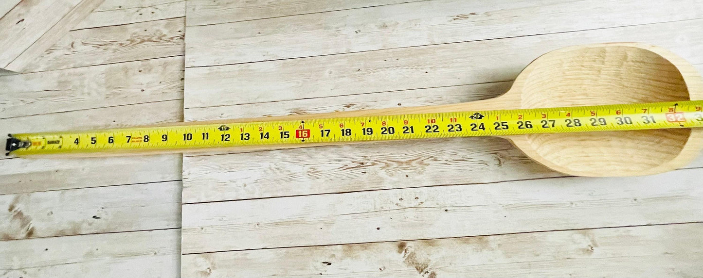 Mexican X Large Wooden Spoons Different Sizes 35 and 27 inches. Cuchara Mexicana de Madera Grande para Carnitas y Cazo 2 tamaños disponibles