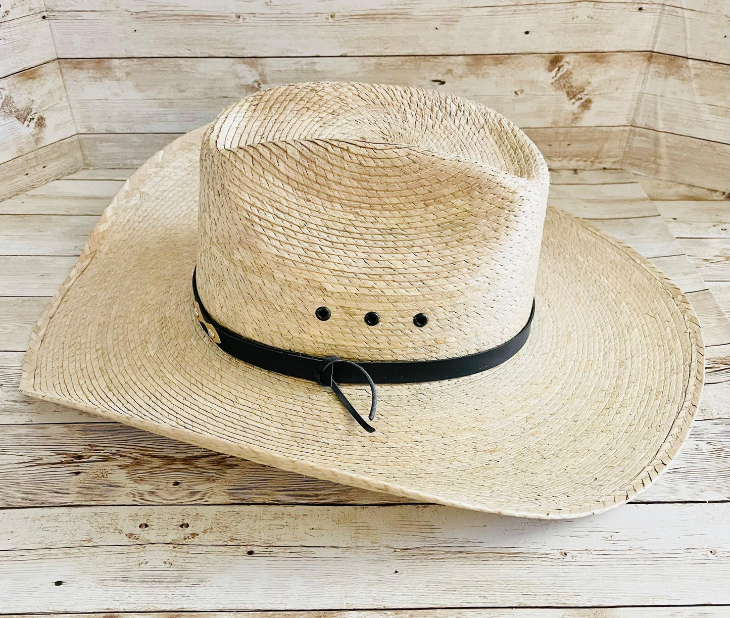 Cowboy Mexican Palm Leaf Straw Hat Sombrero Vaquero Artesanal de Palma