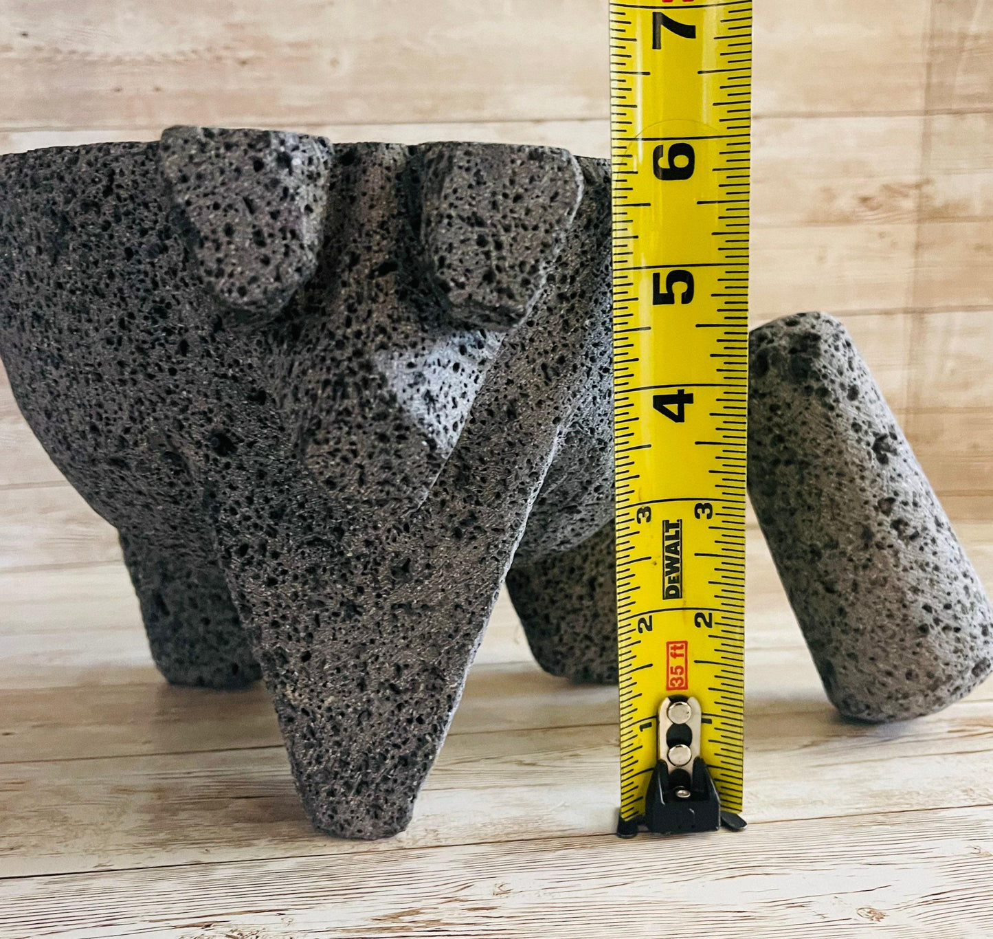 Molcajete/Tejolote Authentic Mexican Mortar & Pestle Made From Lava Rock “Pig Molcajete Mexicano Molcajete Mexicano de Piedra Volcanica