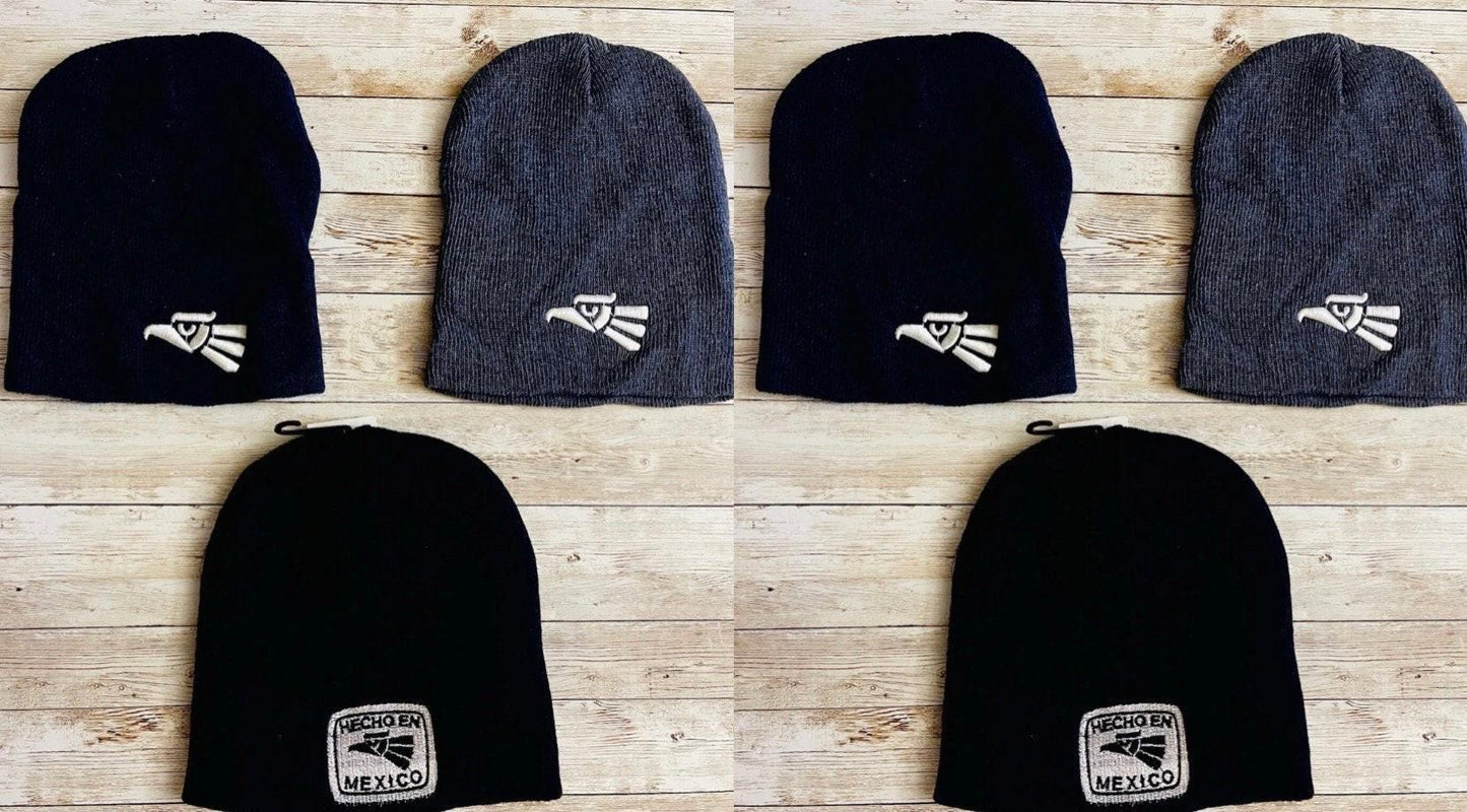 Made in Mexico Mexican Knit Hats Gorras Tejidas Mexicanas Hecho en Mexico con Aguila