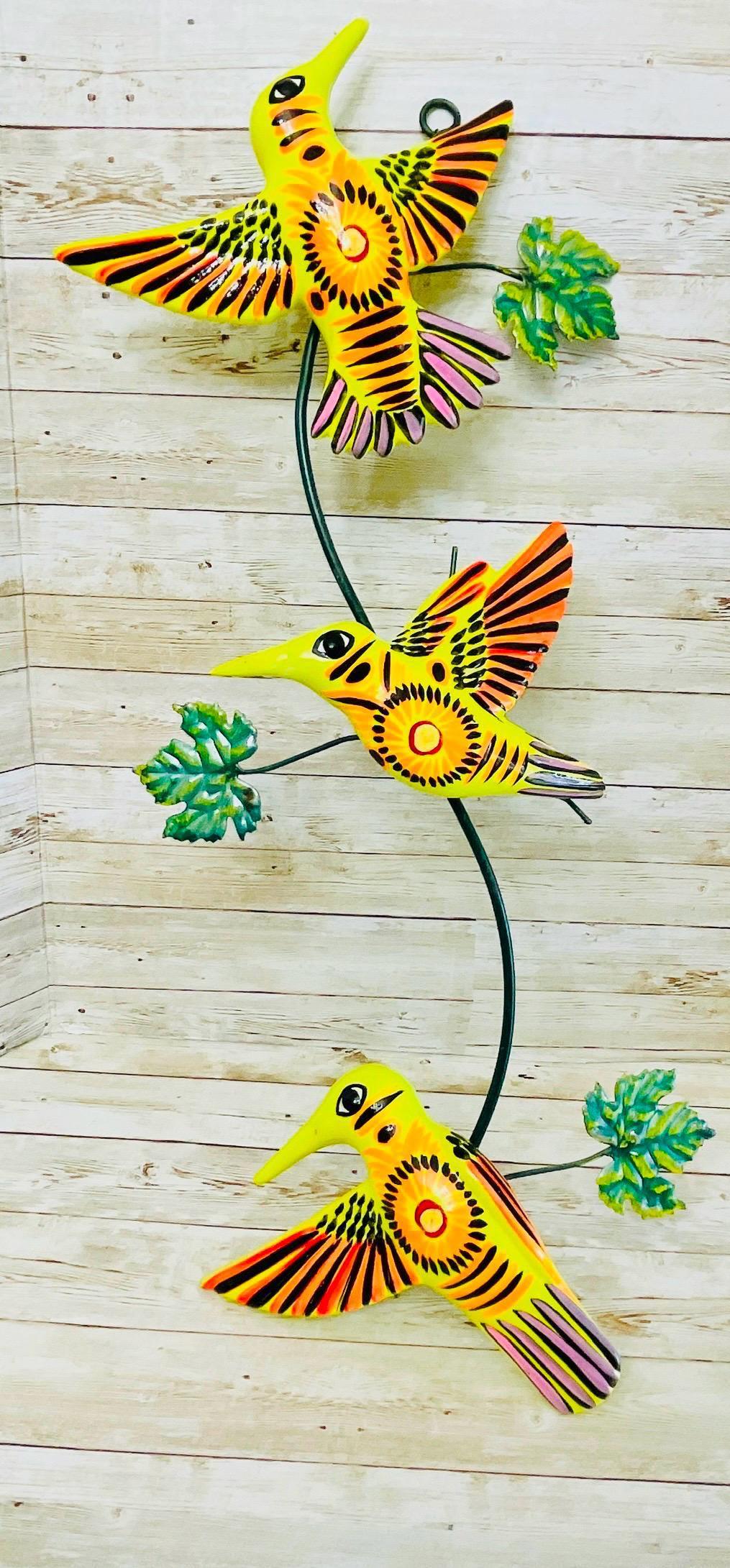 Mexican Exotic Ceramic Hanging Hummingbird Colibri ExГіtico de CerГЎmica para Colgar en la Pared