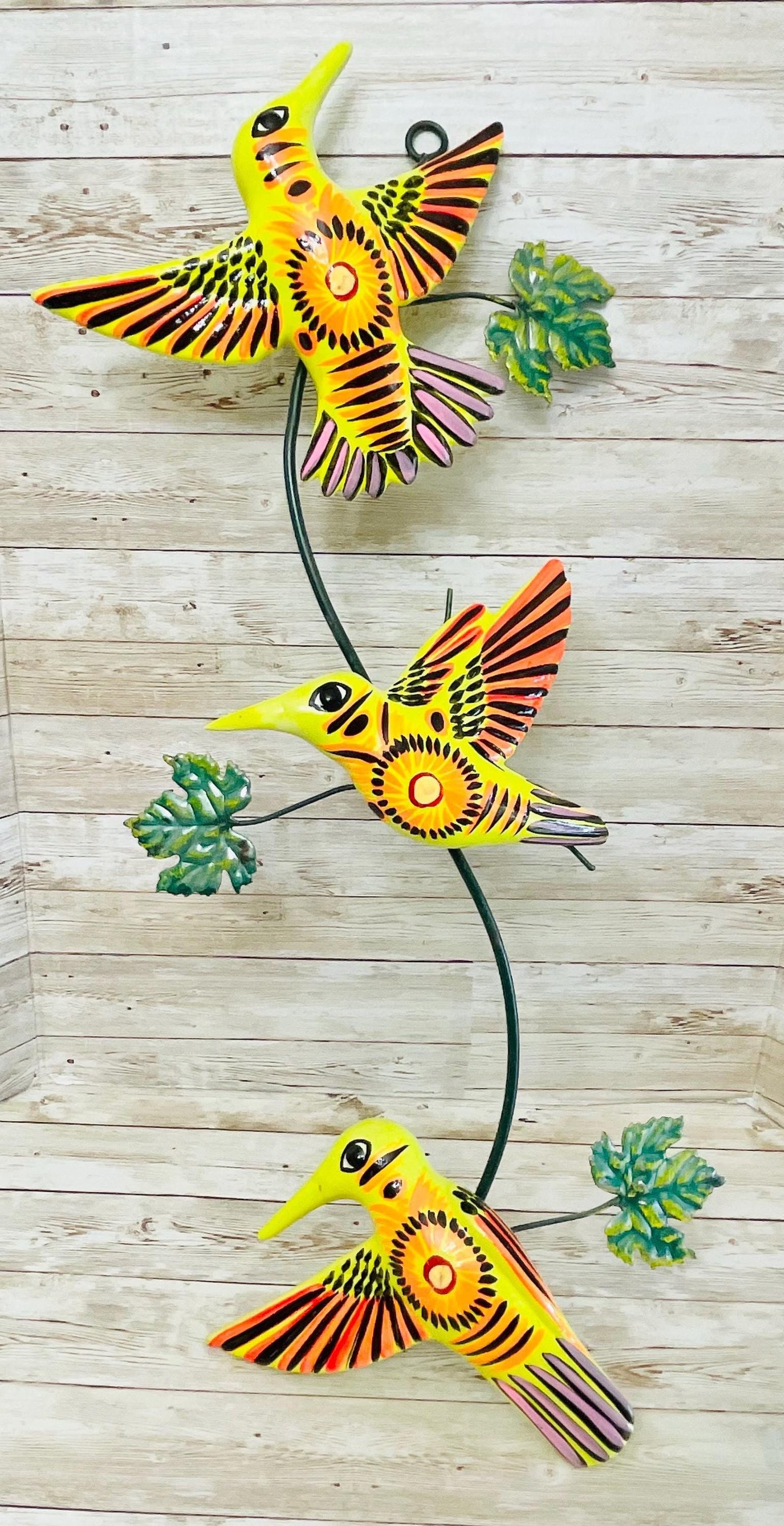 Mexican Exotic Ceramic Hanging Hummingbird Colibri ExГіtico de CerГЎmica para Colgar en la Pared