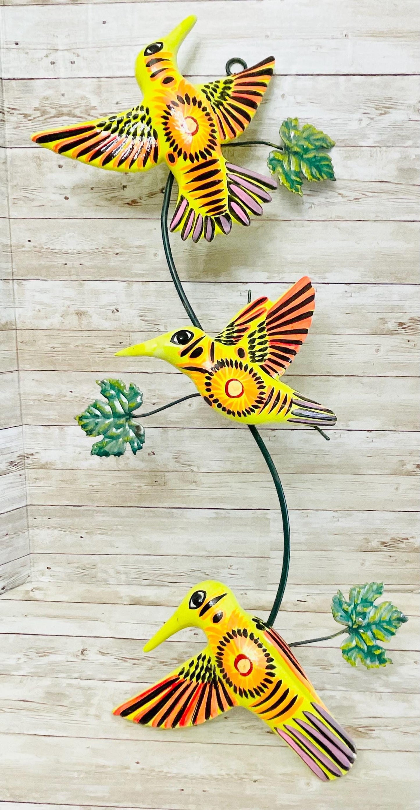 Mexican Exotic Ceramic Hanging Hummingbird Colibri ExГіtico de CerГЎmica para Colgar en la Pared