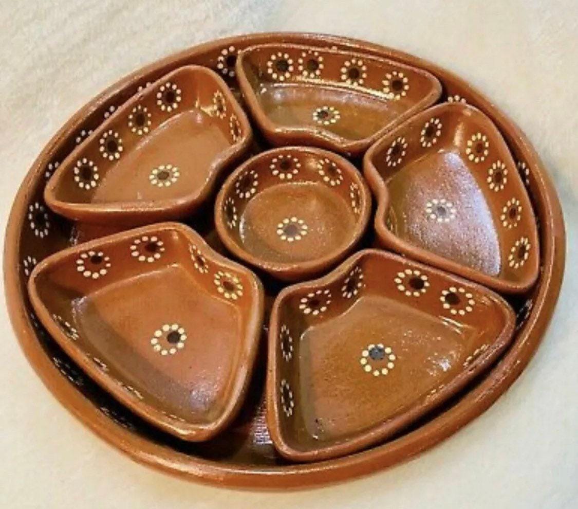 Salseros de Barro Mexicano Terracota “12 and “10 Inch Tray