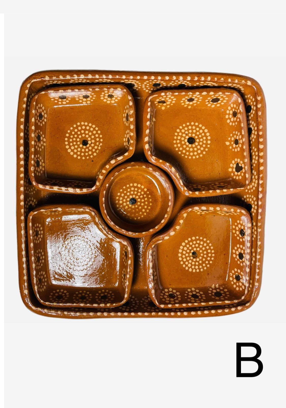 Salseros de Barro Mexicano Terracota “12 and “10 Inch Tray
