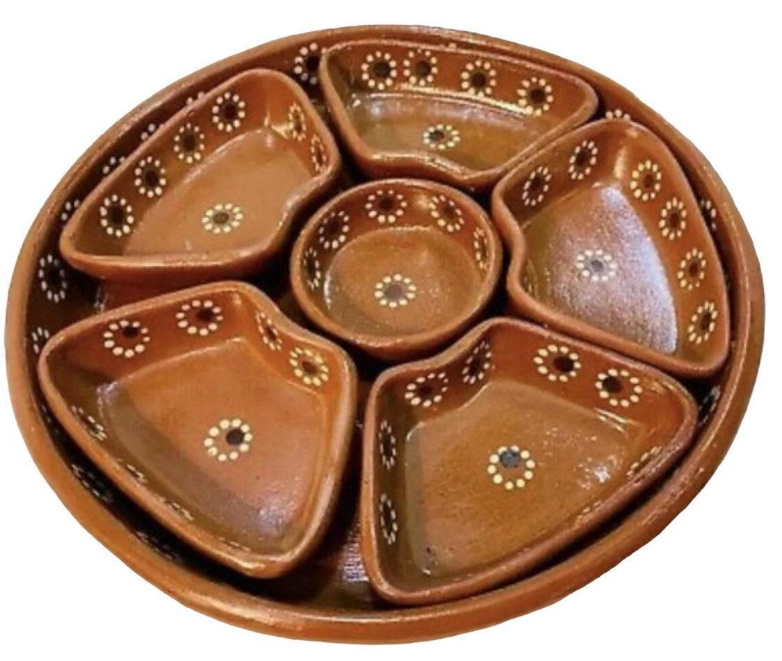 Salseros de Barro Mexicano Terracota “12 and “10 Inch Tray