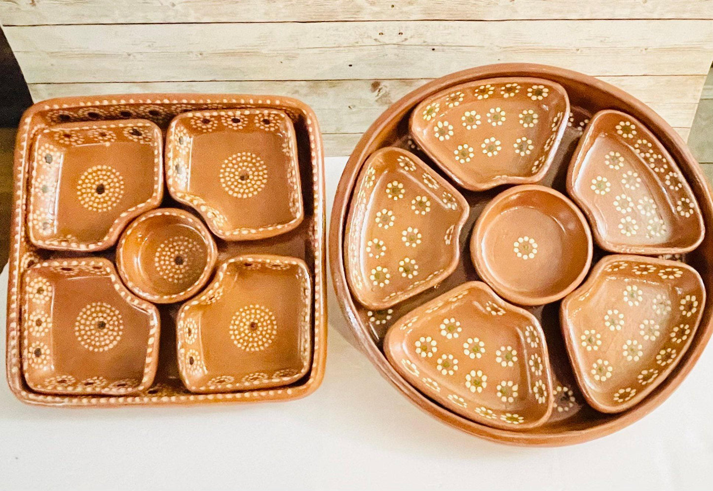 Salseros de Barro Mexicano Terracota “12 and “10 Inch Tray