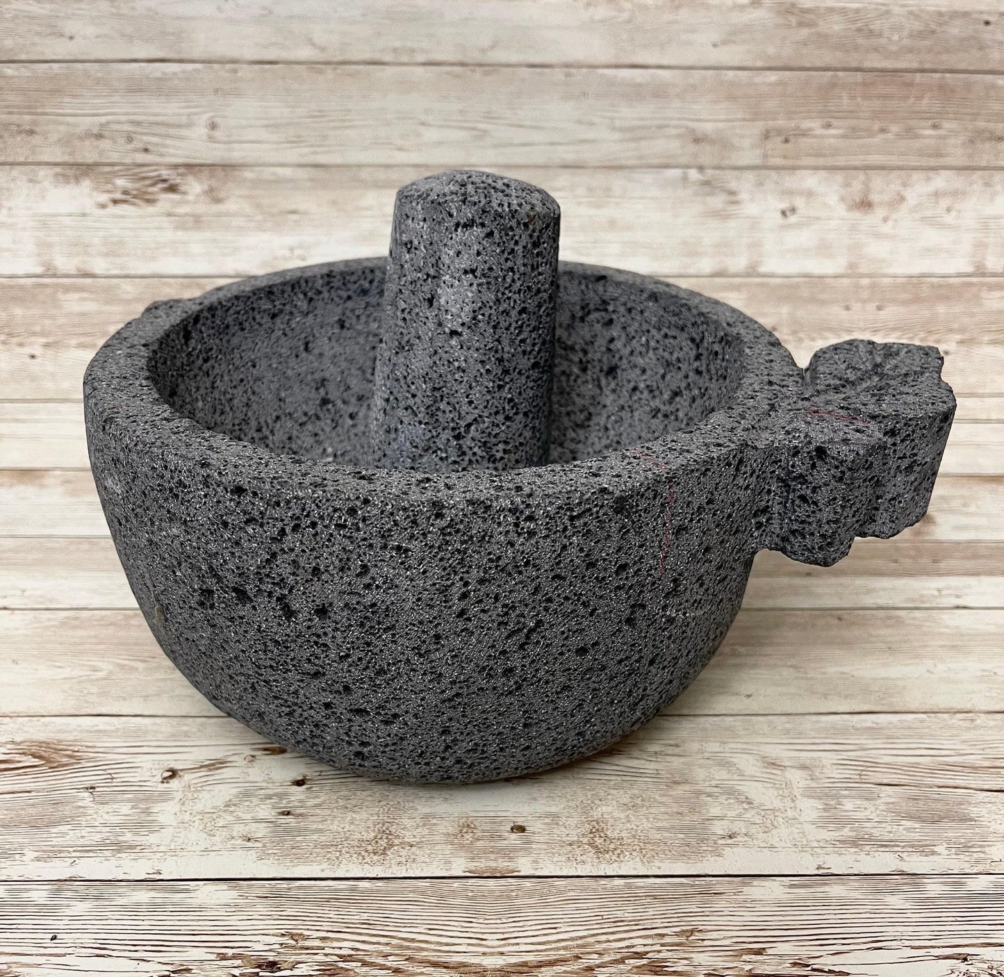 Leaf Molcajete/Tejolote Authentic Mexican Mortar & Pestle Made From Lava Rock Molcajete DiseГ±o de Hoja Mexicano de Piedra Volcanica