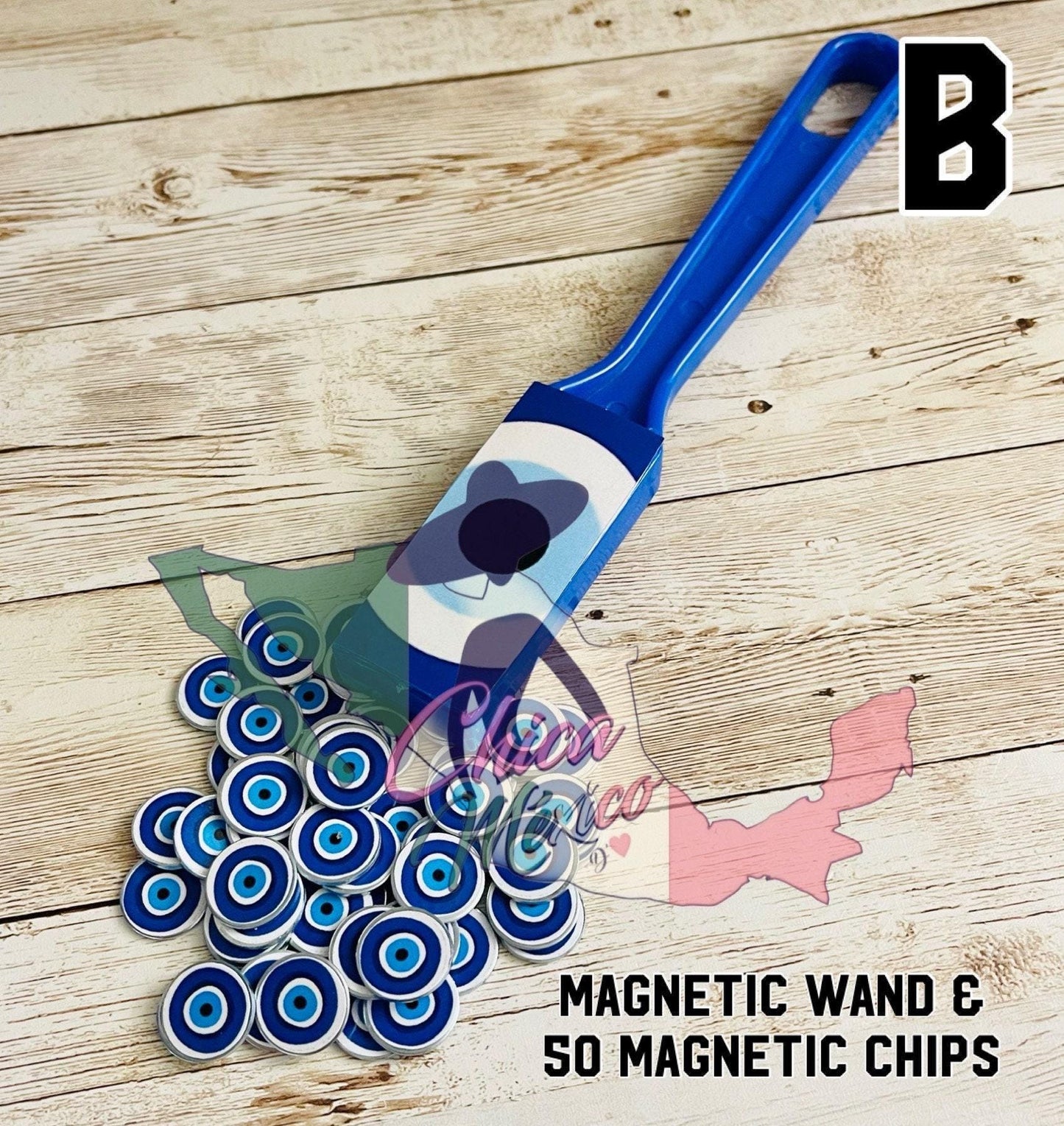 Fichero Corcholata de Loteria de Mal de Ojo con Pala Magnetica y 50 Fichas