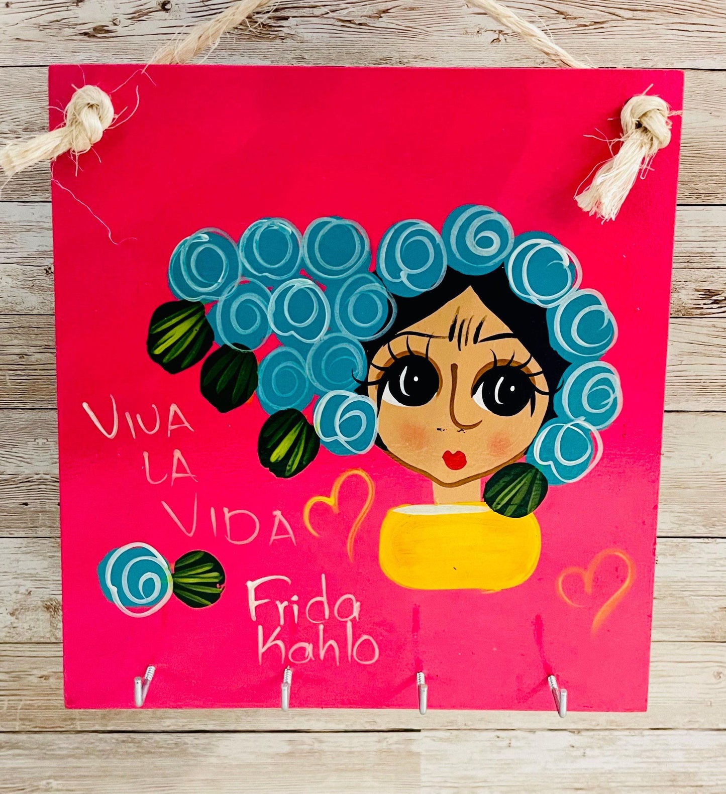 Porta Llavero Mexicano De Frida Kahlo Frida Kahlo Keychain Key Holder Display-Key Wall Display.