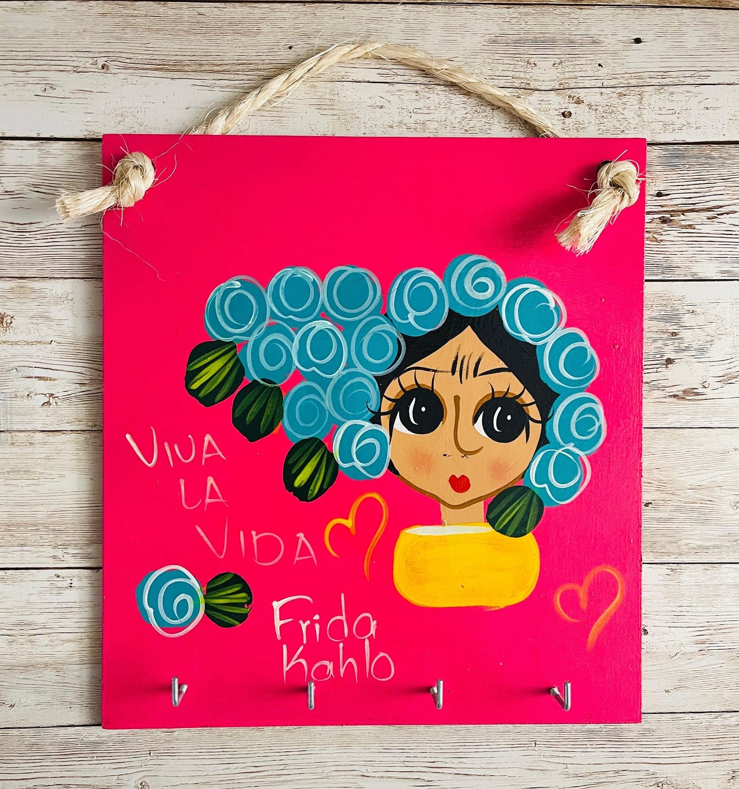Porta Llavero Mexicano De Frida Kahlo Frida Kahlo Keychain Key Holder Display-Key Wall Display.