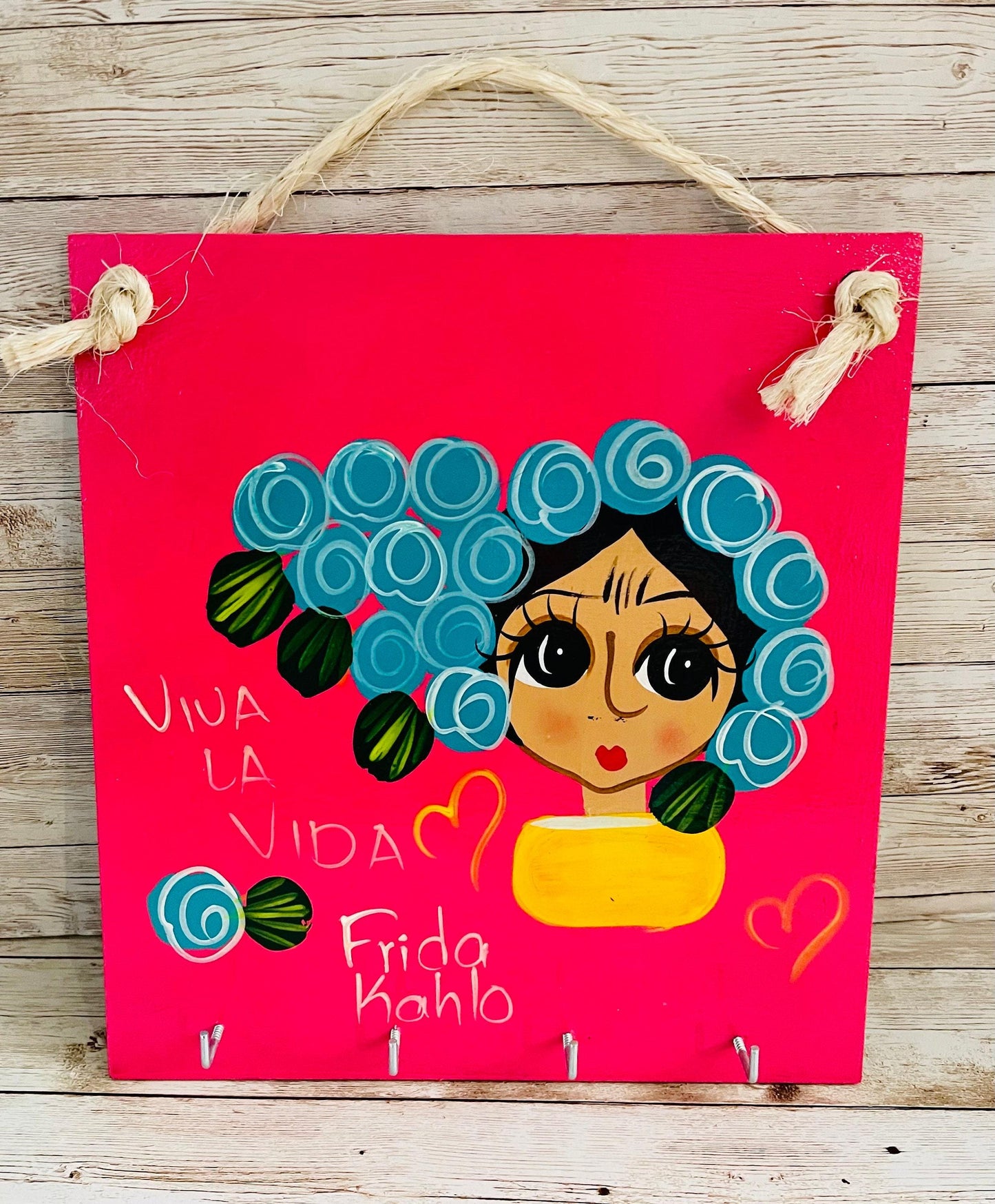 Porta Llavero Mexicano De Frida Kahlo Frida Kahlo Keychain Key Holder Display-Key Wall Display.