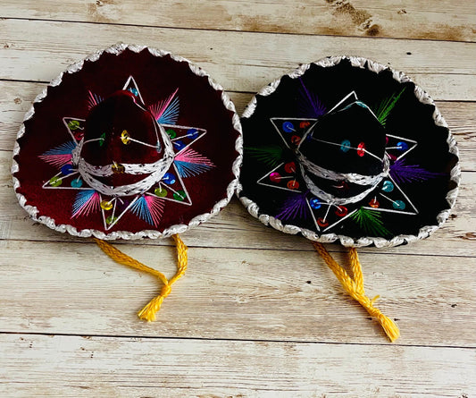2x Mexican Mariachi Sombrero Decorations 2 Sombreros Mexicano de Mariachi Para Decoracion