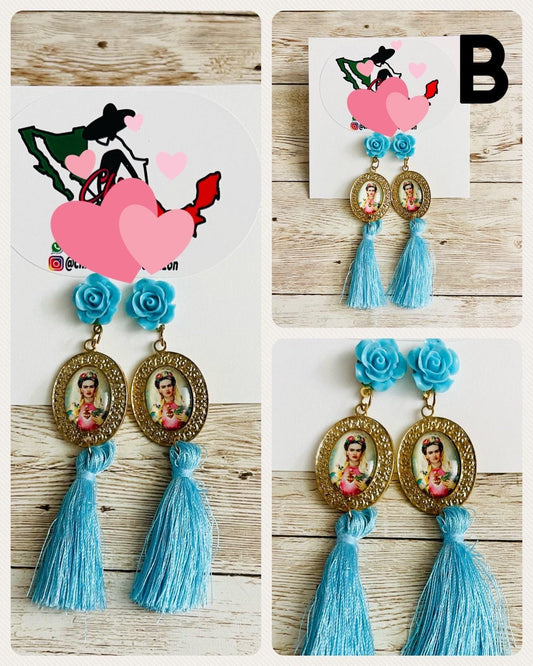 Frida Kahlo Earrings Aretes de Frida Kahlo