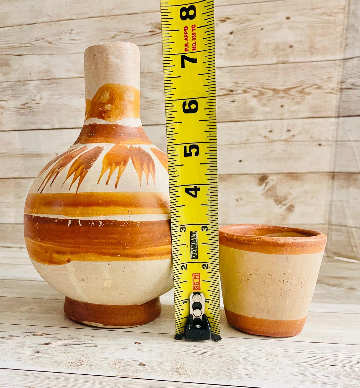 Mexican Terra Cota WaterJug & Cup BotellГіn GarrafГіn de Barro Mexicano