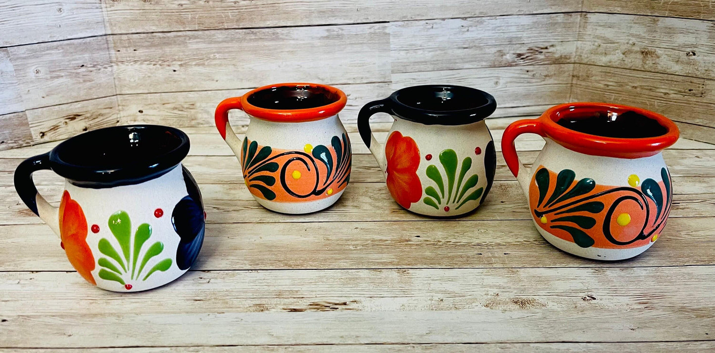 Mexican Pottery Cups Tazas de Barro Mexicanas