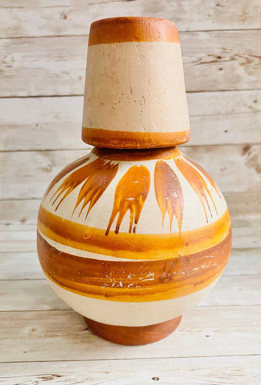 Mexican Terra Cota WaterJug & Cup BotellГіn GarrafГіn de Barro Mexicano
