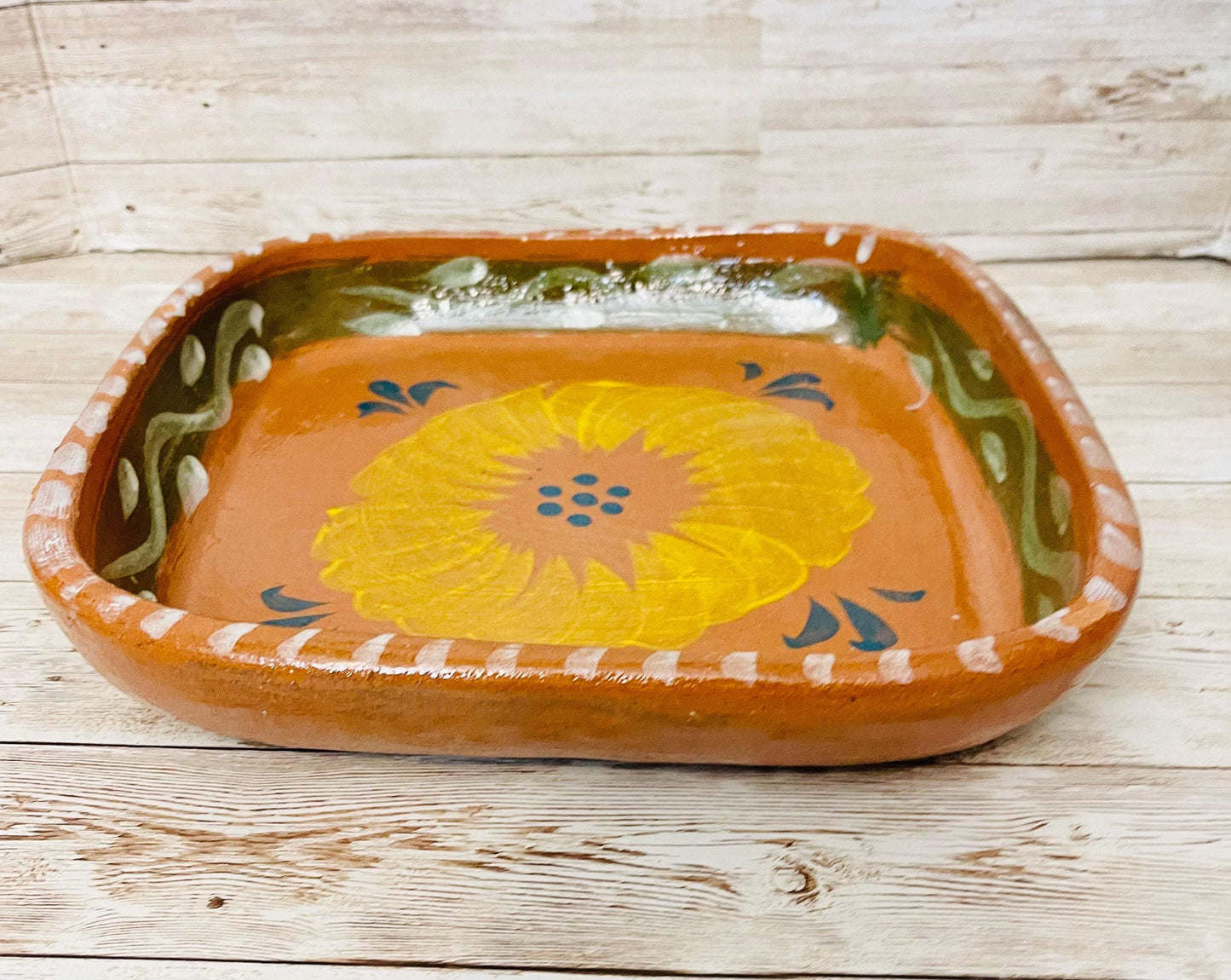 Mexican Terra Cota Plate Platon Mexicanos De Barro Artesanales