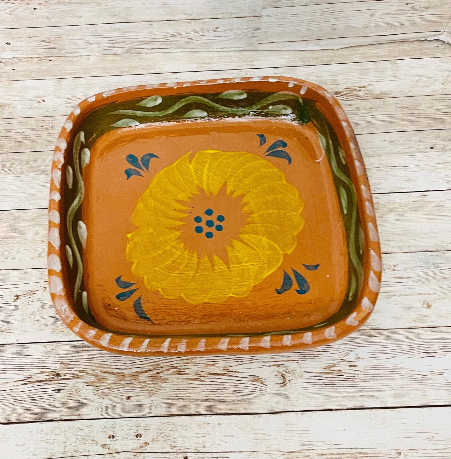 Mexican Terra Cota Plate Platon Mexicanos De Barro Artesanales