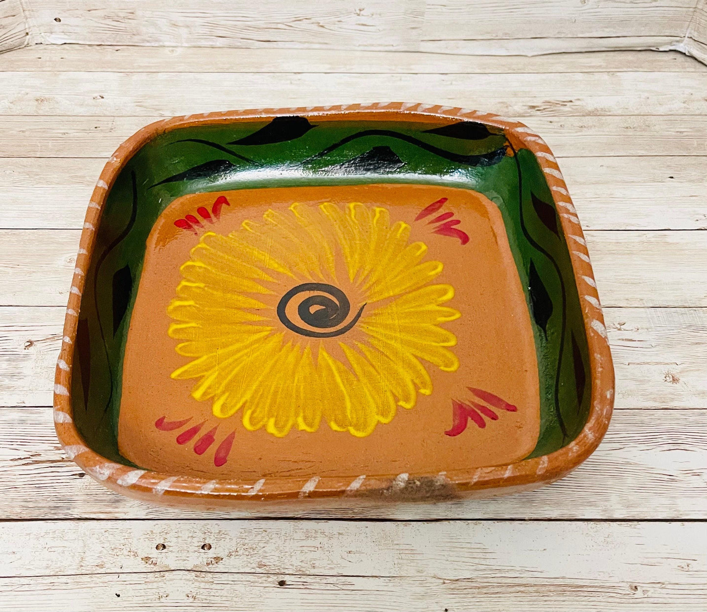 Mexican Terra Cota Plate Platon Mexicanos De Barro Artesanales