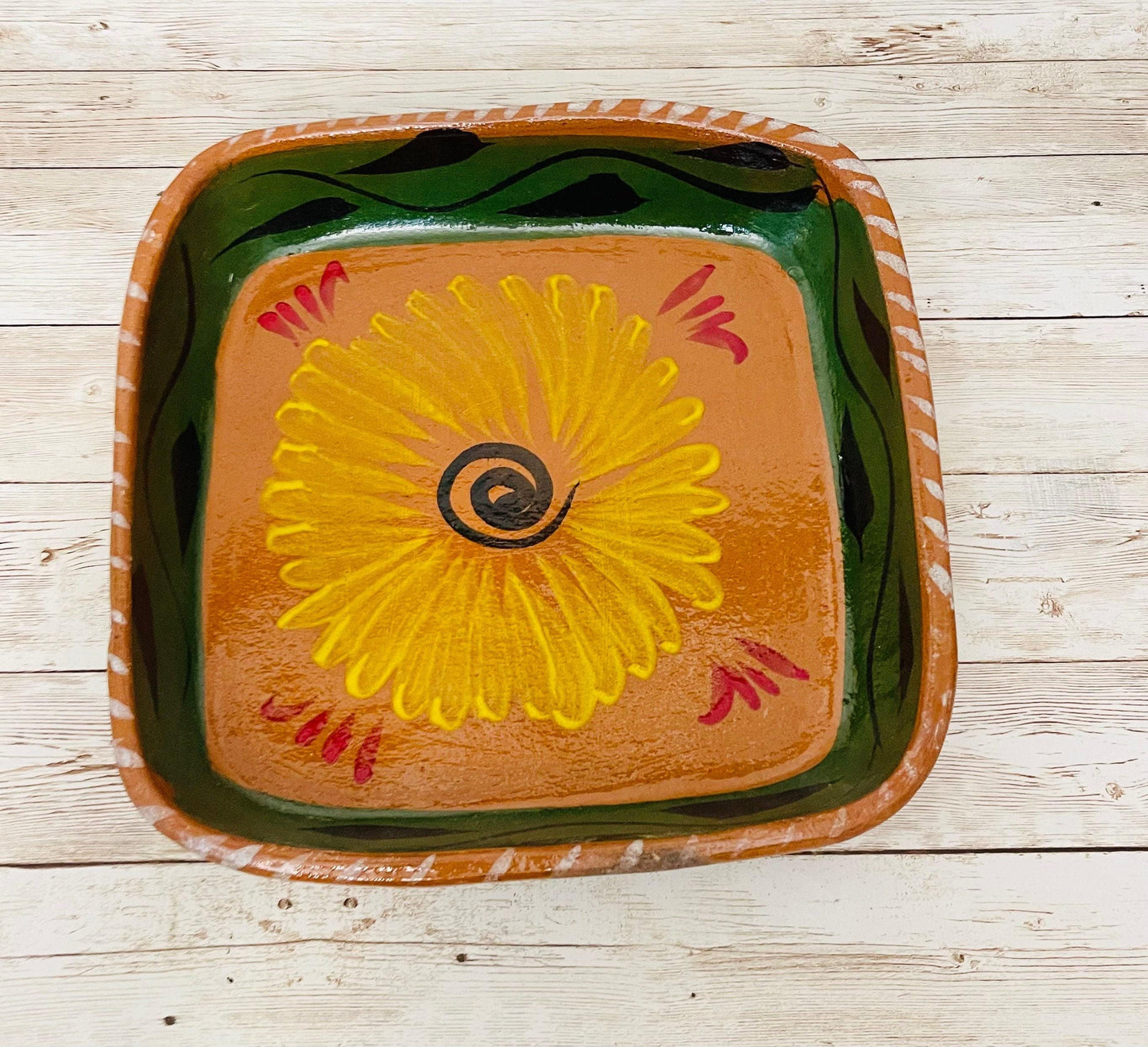 Mexican Terra Cota Plate Platon Mexicanos De Barro Artesanales