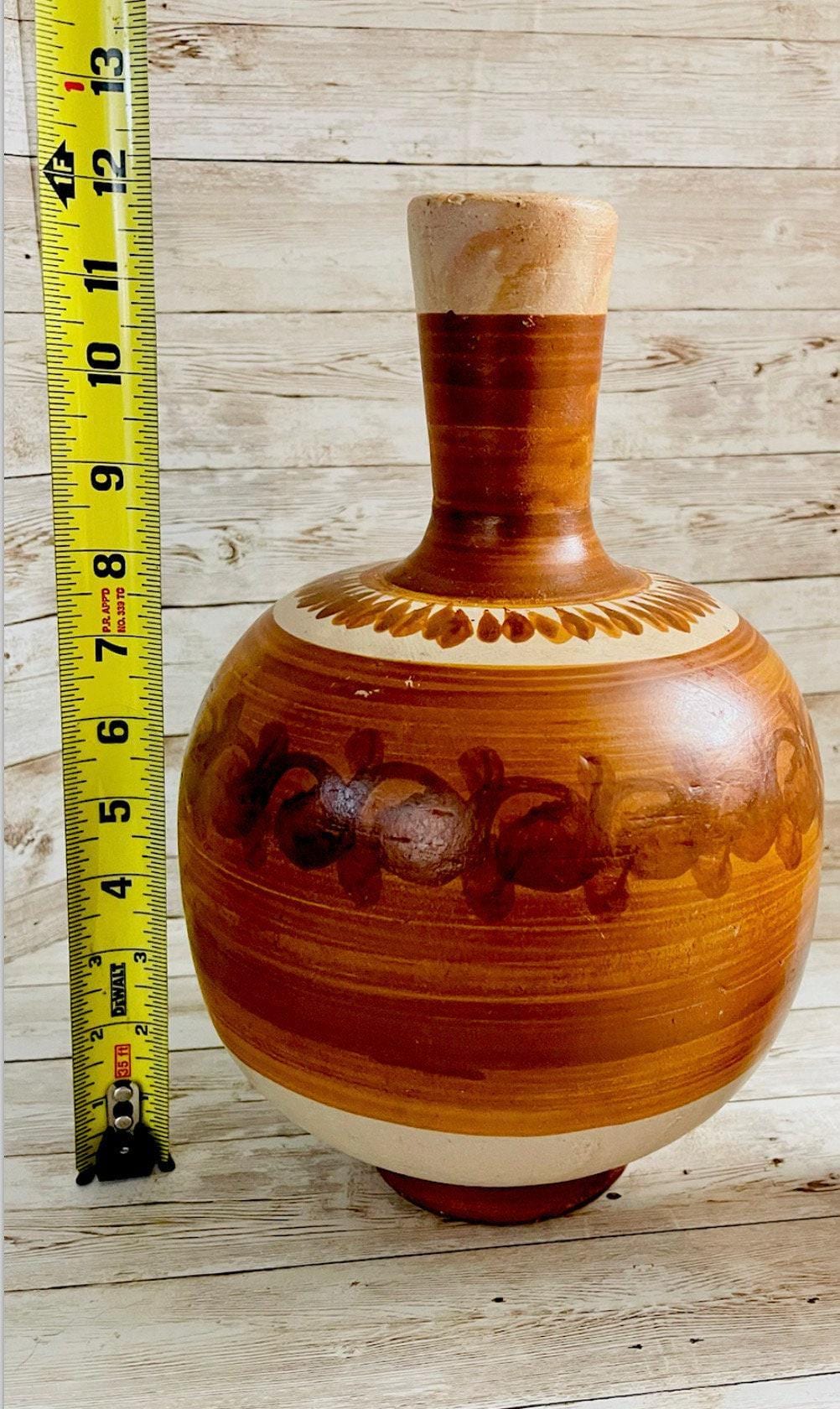 Mexican Clay WaterJug & Cup Botellón Garrafón de Barro Mexicano