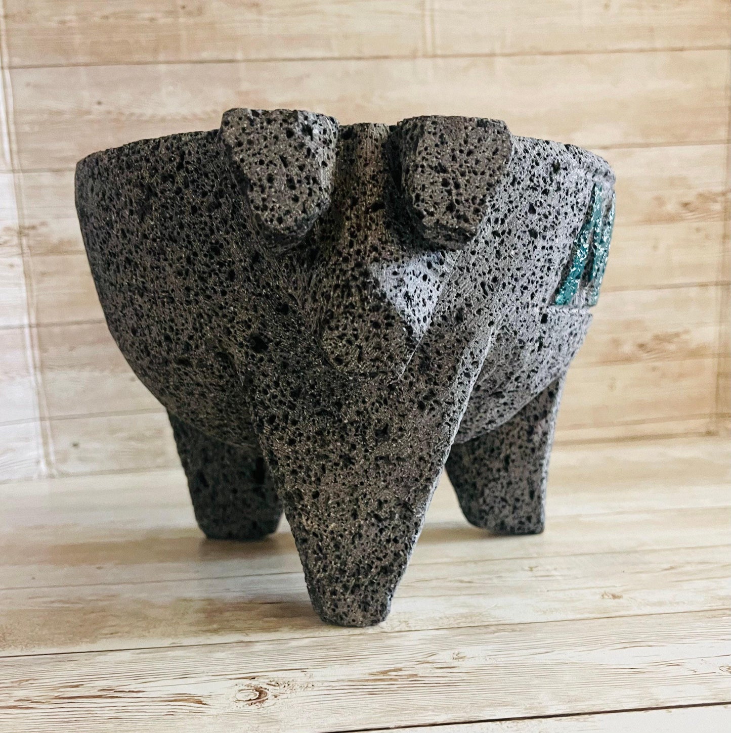 Molcajete/Tejolote Authentic Mexican Mortar & Pestle Made From Lava Rock “Pig Molcajete Mexicano Molcajete Mexicano de Piedra Volcanica