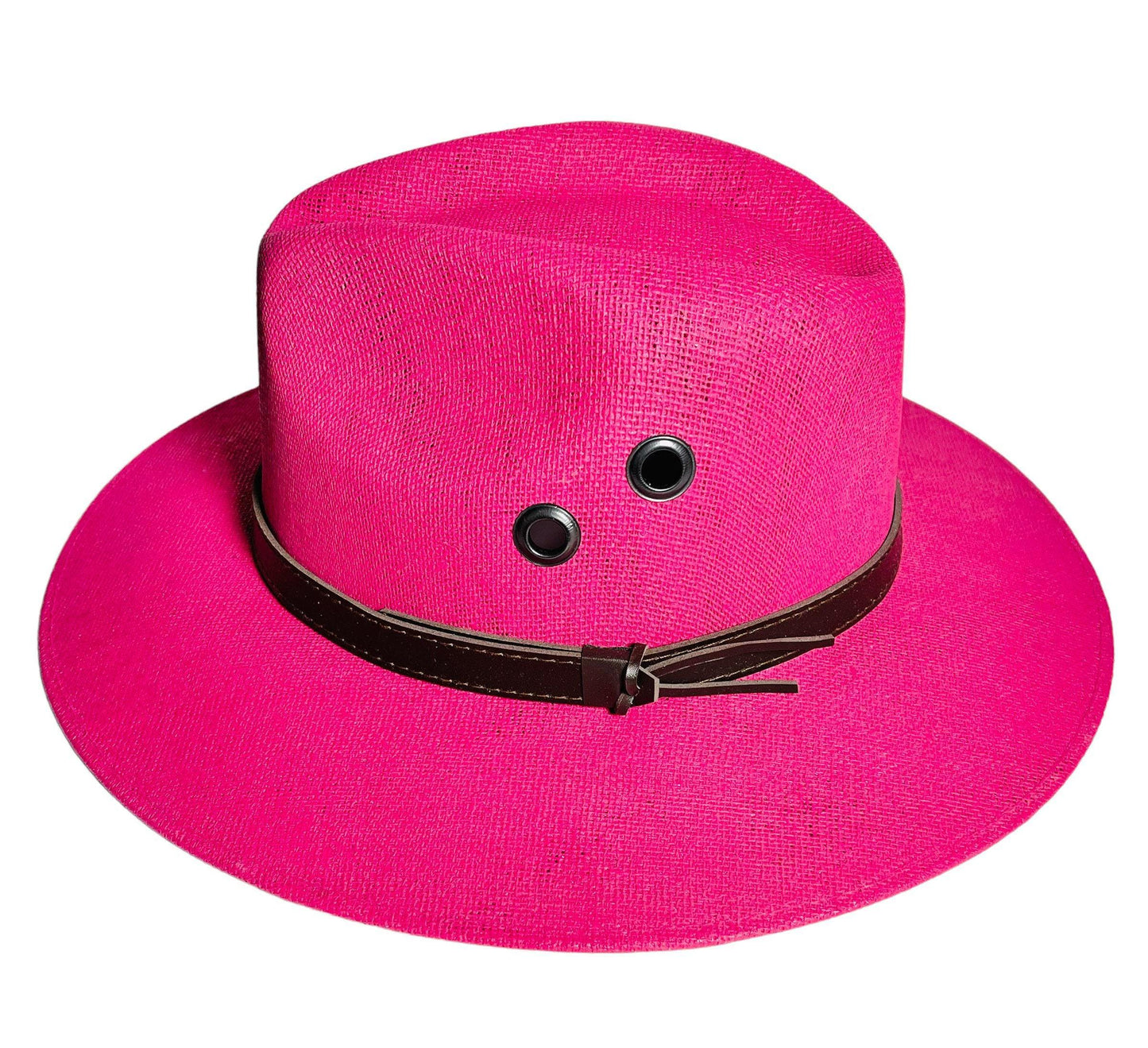 Classic Panama Style Pink Hat Sombrero Clasico Tipo Panama Rosa Medida Medium
