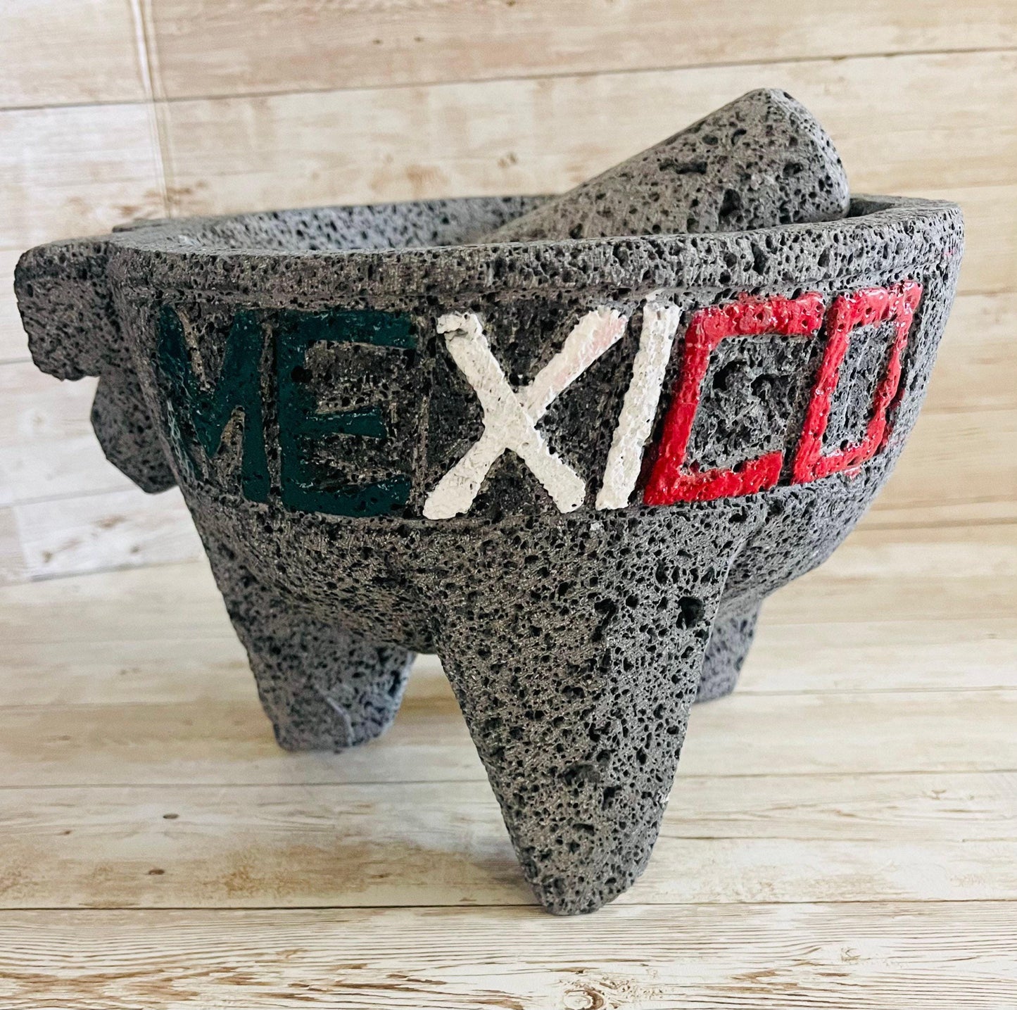 Molcajete/Tejolote Authentic Mexican Mortar & Pestle Made From Lava Rock “Pig Molcajete Mexicano Molcajete Mexicano de Piedra Volcanica