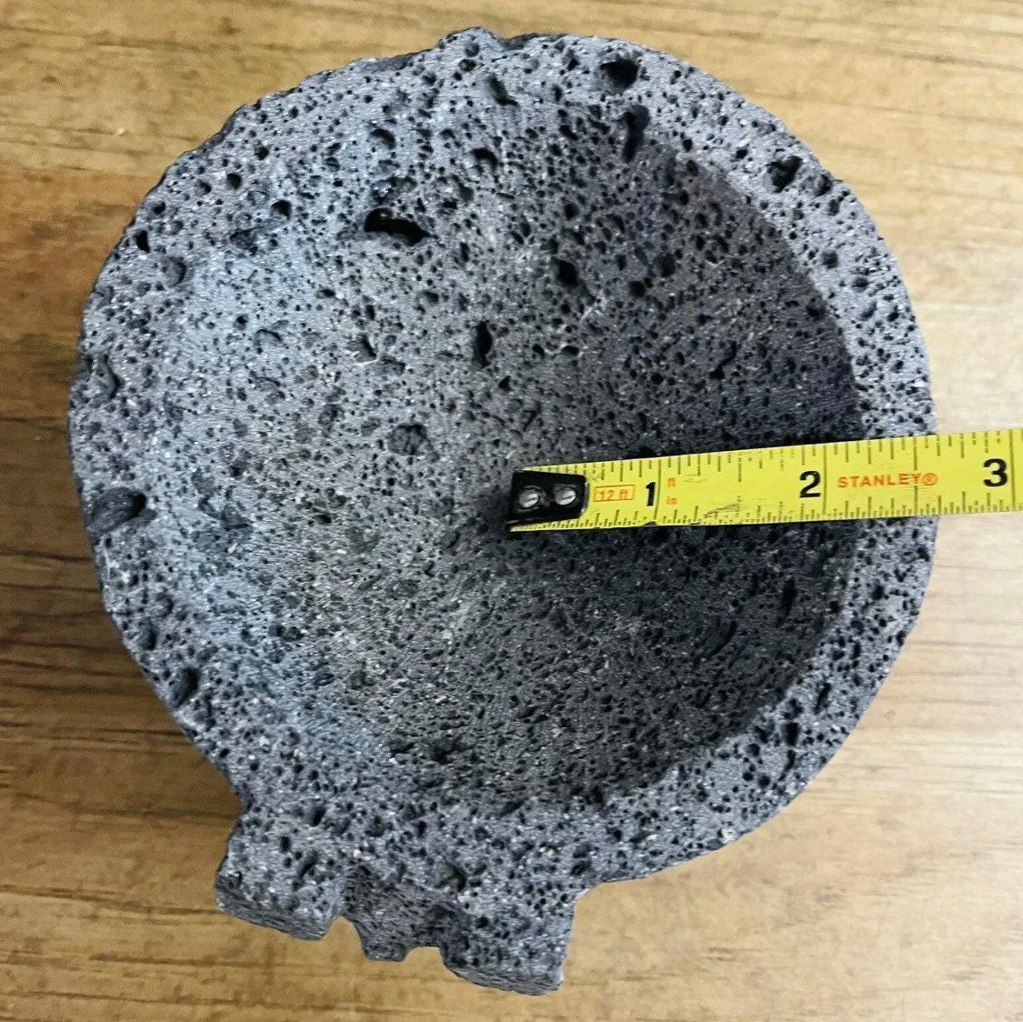 Molcajete/Tejolote Authentic Mexican Mortar & Pestle Made From Lava Rock “Pig Molcajete Mexican de Piedra Volcanica