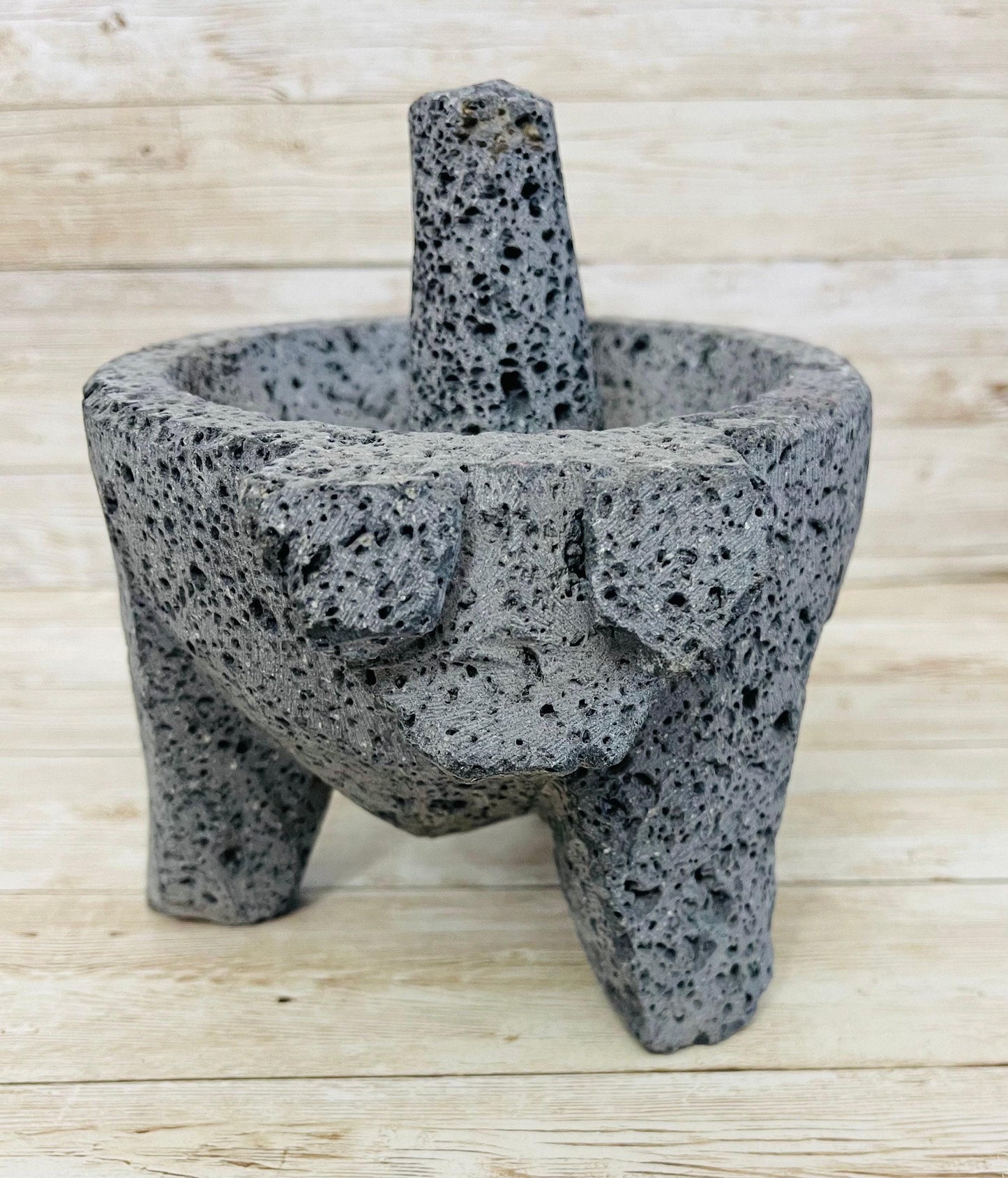 Molcajete/Tejolote Authentic Mexican Mortar & Pestle Made From Lava Rock вЂњPigвЂќ
