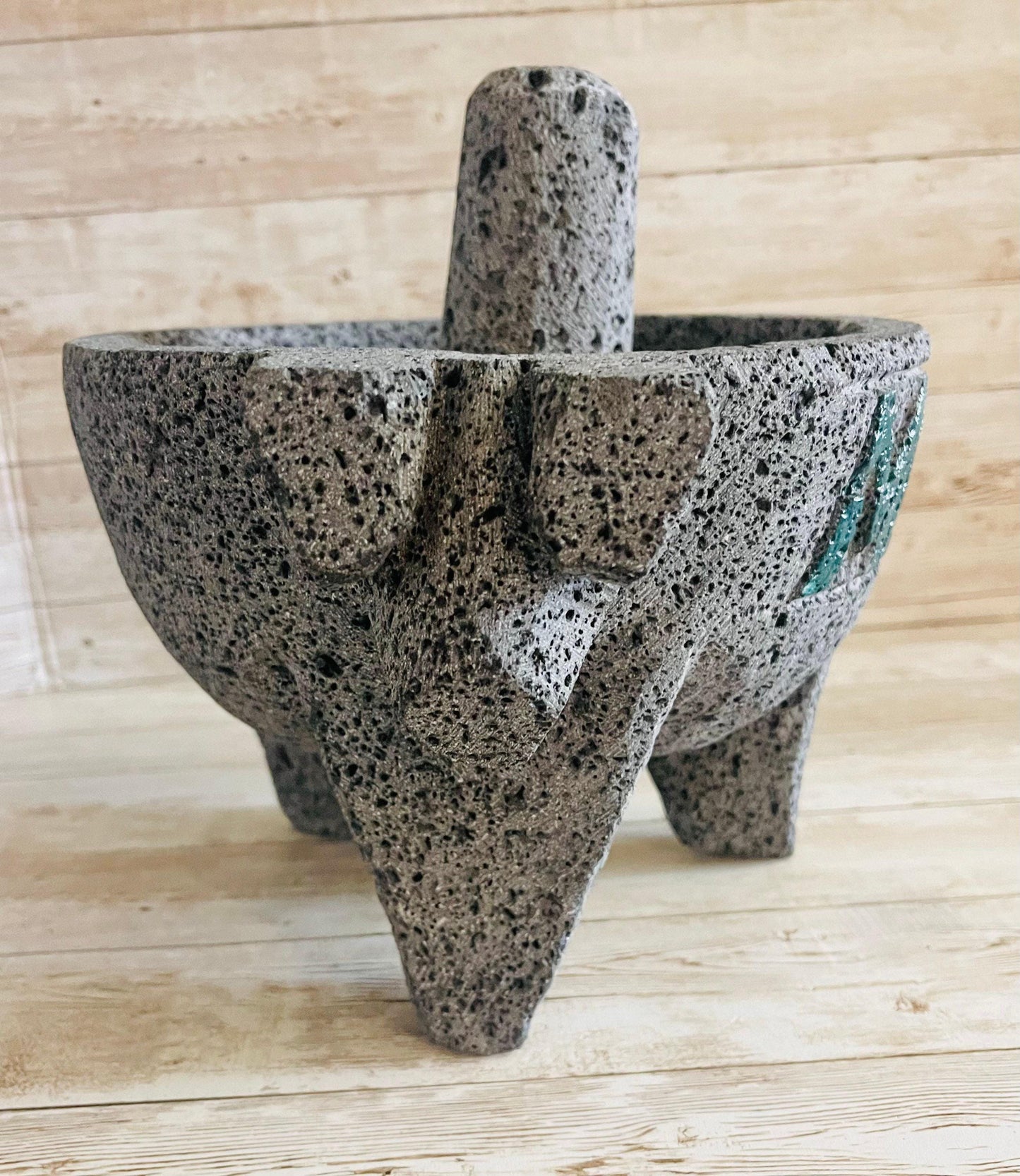 Molcajete/Tejolote Authentic Mexican Mortar & Pestle Made From Lava Rock “Pig Molcajete Mexicano Molcajete Mexicano de Piedra Volcanica