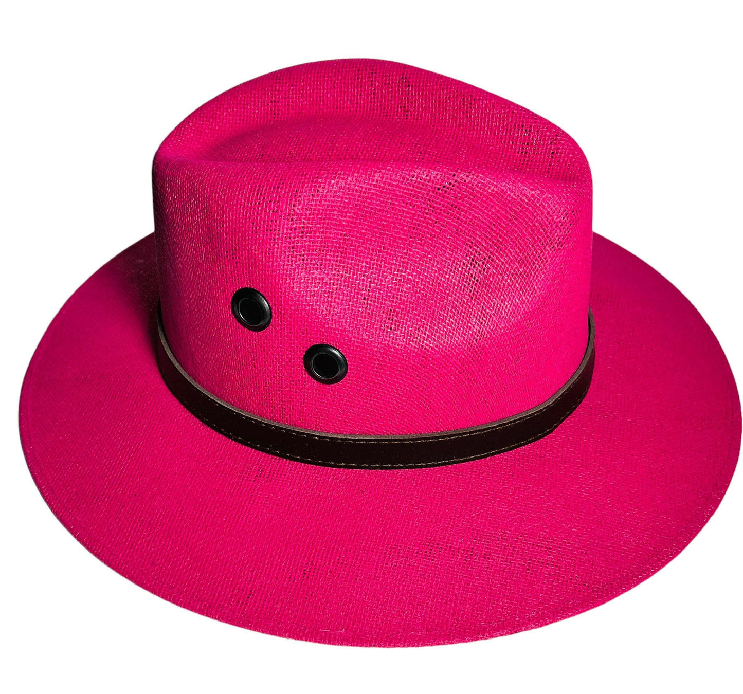 Classic Panama Style Pink Hat Sombrero Clasico Tipo Panama Rosa Medida Medium