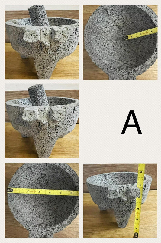 Molcajete/Tejolote Authentic Mexican Mortar & Pestle Made From Lava Rock “Pig Molcajete Mexican de Piedra Volcanica