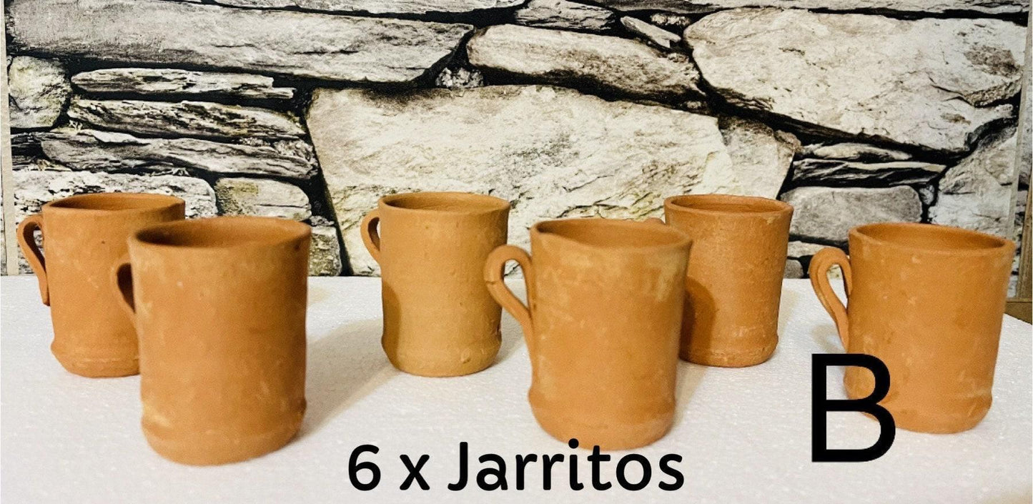 Mini Cantaritos for Tequila Shots or Hot Tea Mini Tequileros Mexicanos