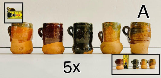Mini Cantaritos for Tequila Shots or Hot Tea Mini Tequileros Mexicanos