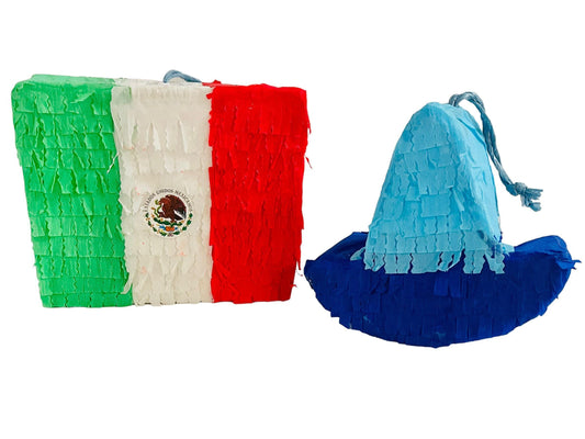 2 PiГ±atas Mexican Flag Sombrero 2 PiГ±atas Bandera Mexicana y Sombrero