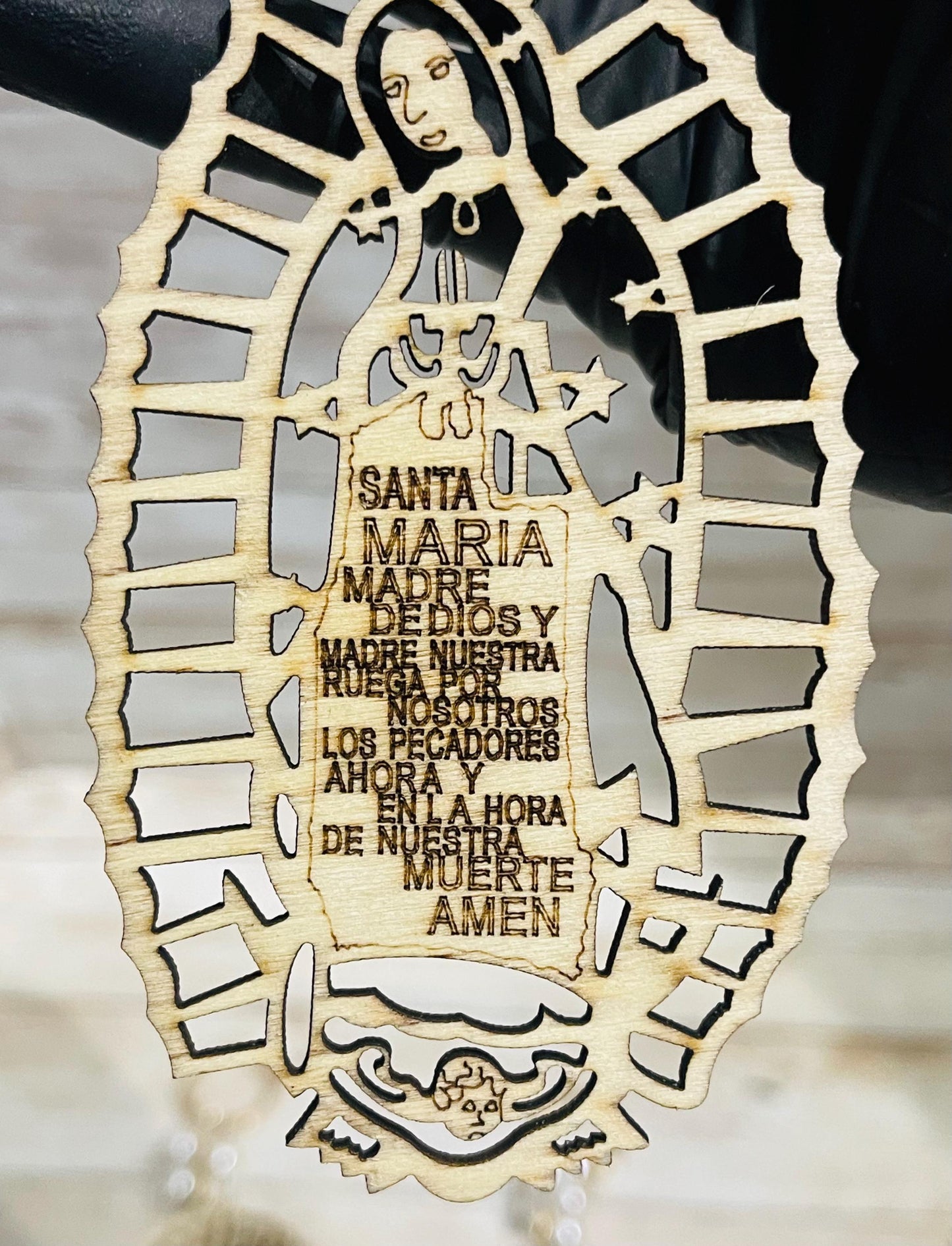 4 Mexican Wood Keychains 4 Llaveros Mexicanos Angel de mi Guarda, Dios te Salve Maria Virgen Maria Escoje 4 de tu Eleccion