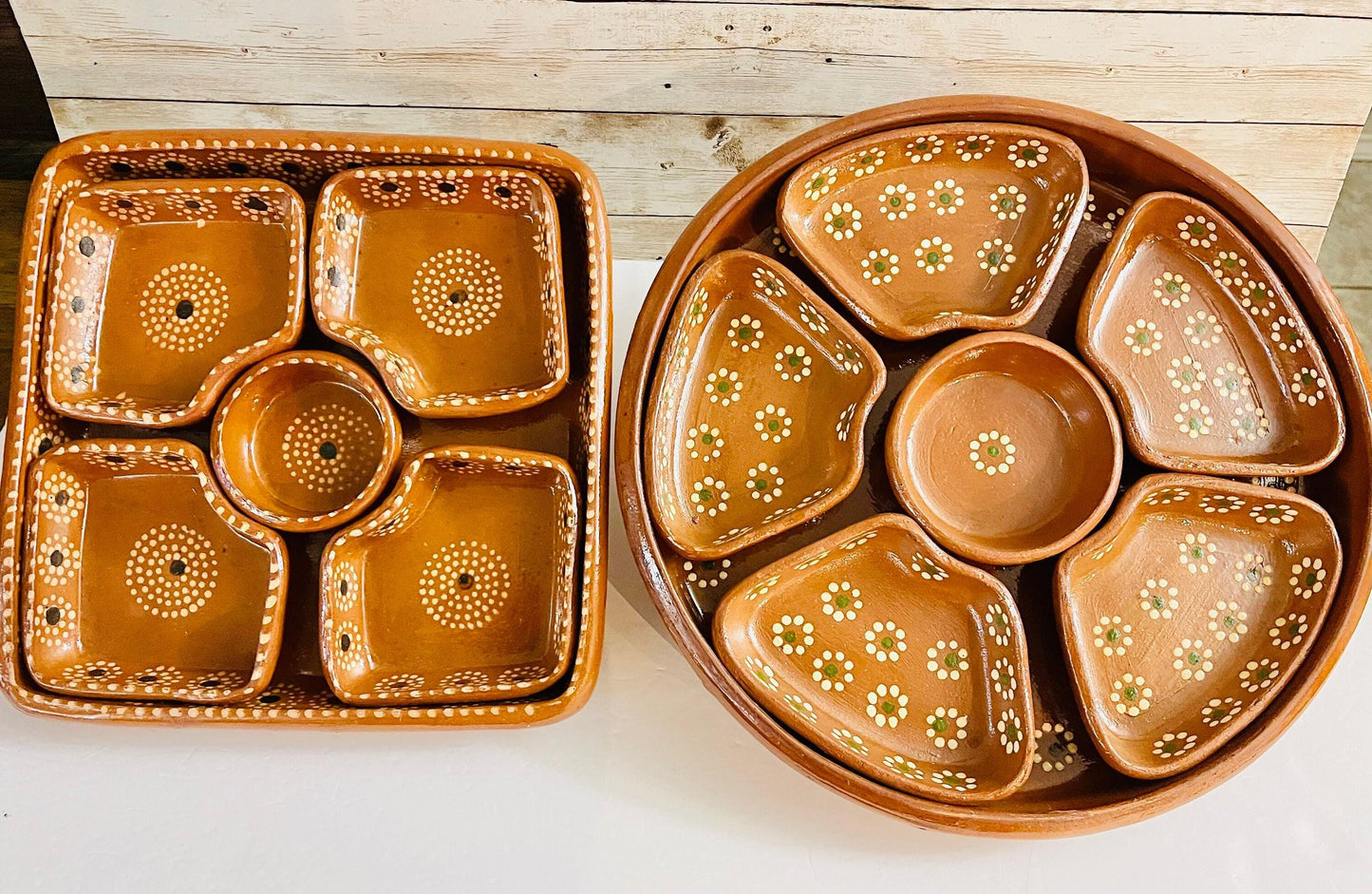 Salseros de Barro Mexicano Terracota “12 and “10 Inch Tray