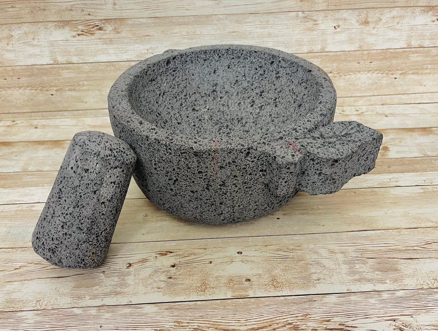 Leaf Molcajete/Tejolote Authentic Mexican Mortar & Pestle Made From Lava Rock Molcajete DiseГ±o de Hoja Mexicano de Piedra Volcanica
