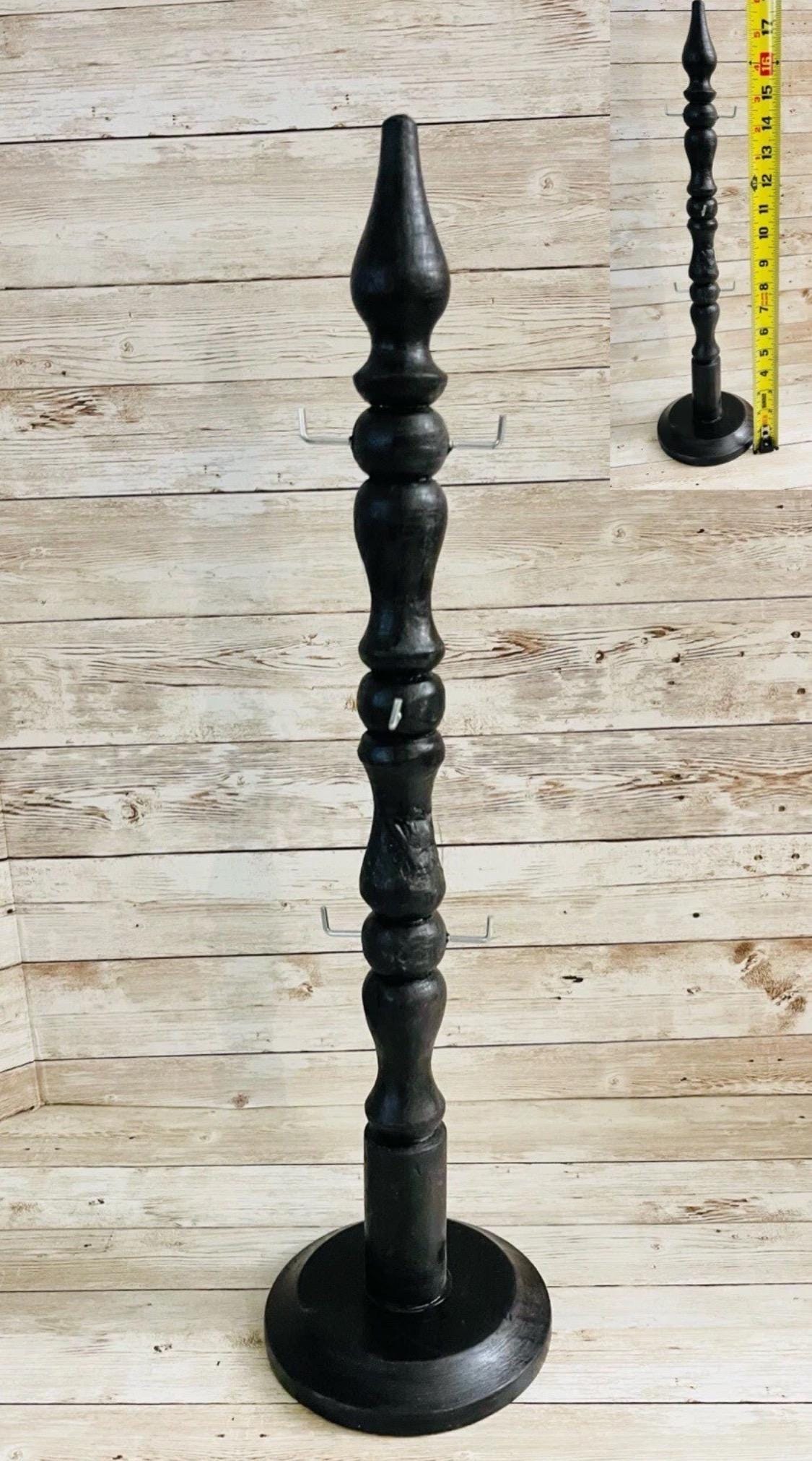 Rustic Wooden Tree Mug Holder Stand Holds 6 Mugs Soporte de Madera para Tazas