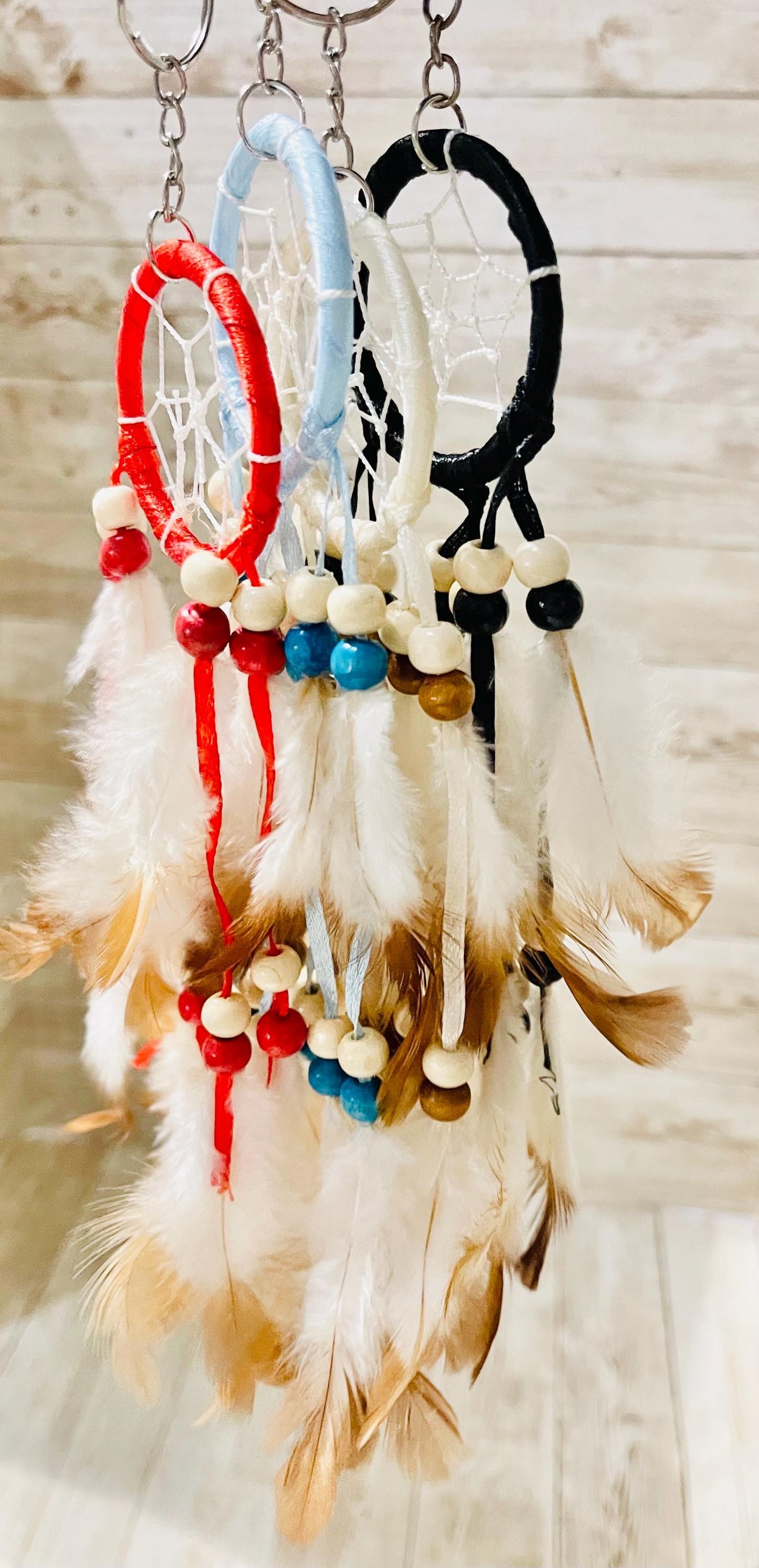 Dreamcatcher with Feathers for Car Visors Wall Hanging Decorations Atrapasueños con Plumas para Carros Decoraciones