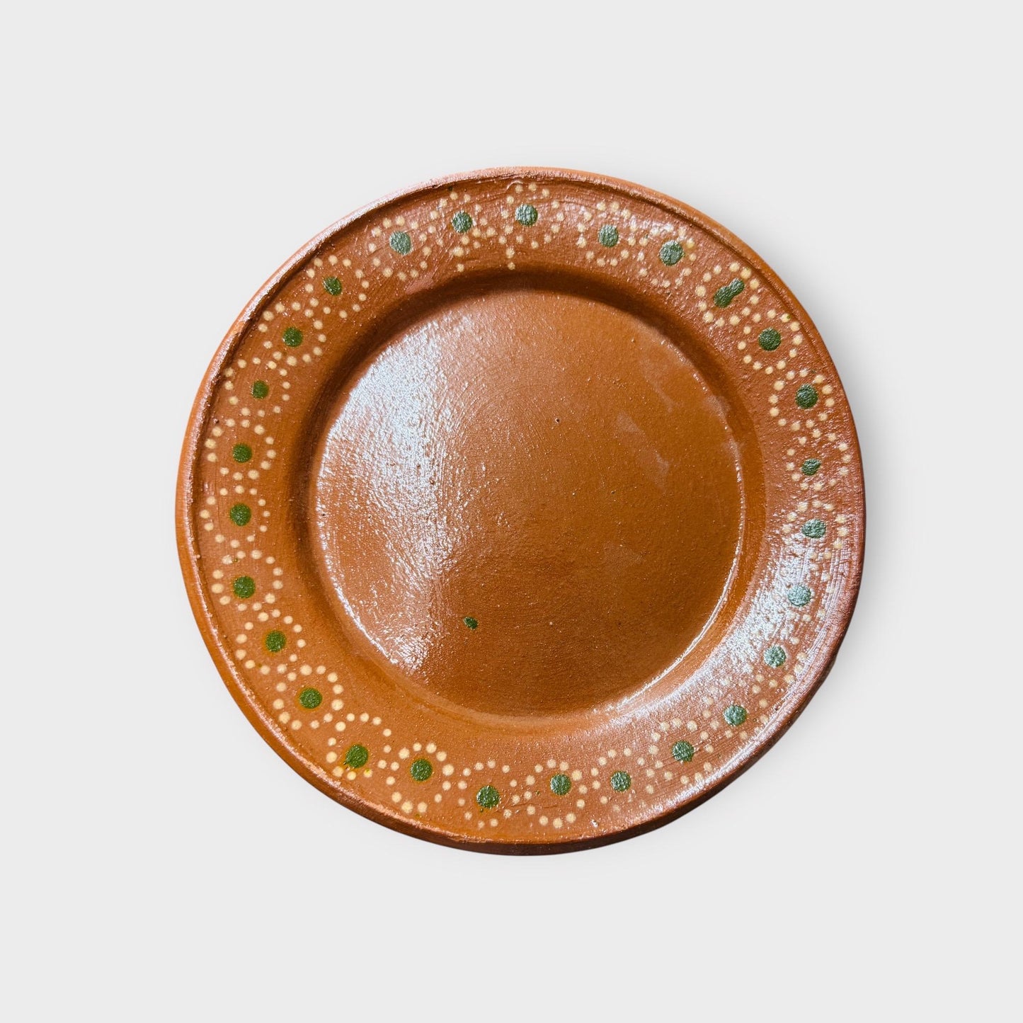 Mexican Terra Cota Round Plates Platos Redondos Mexicanos De Barro Artesanales