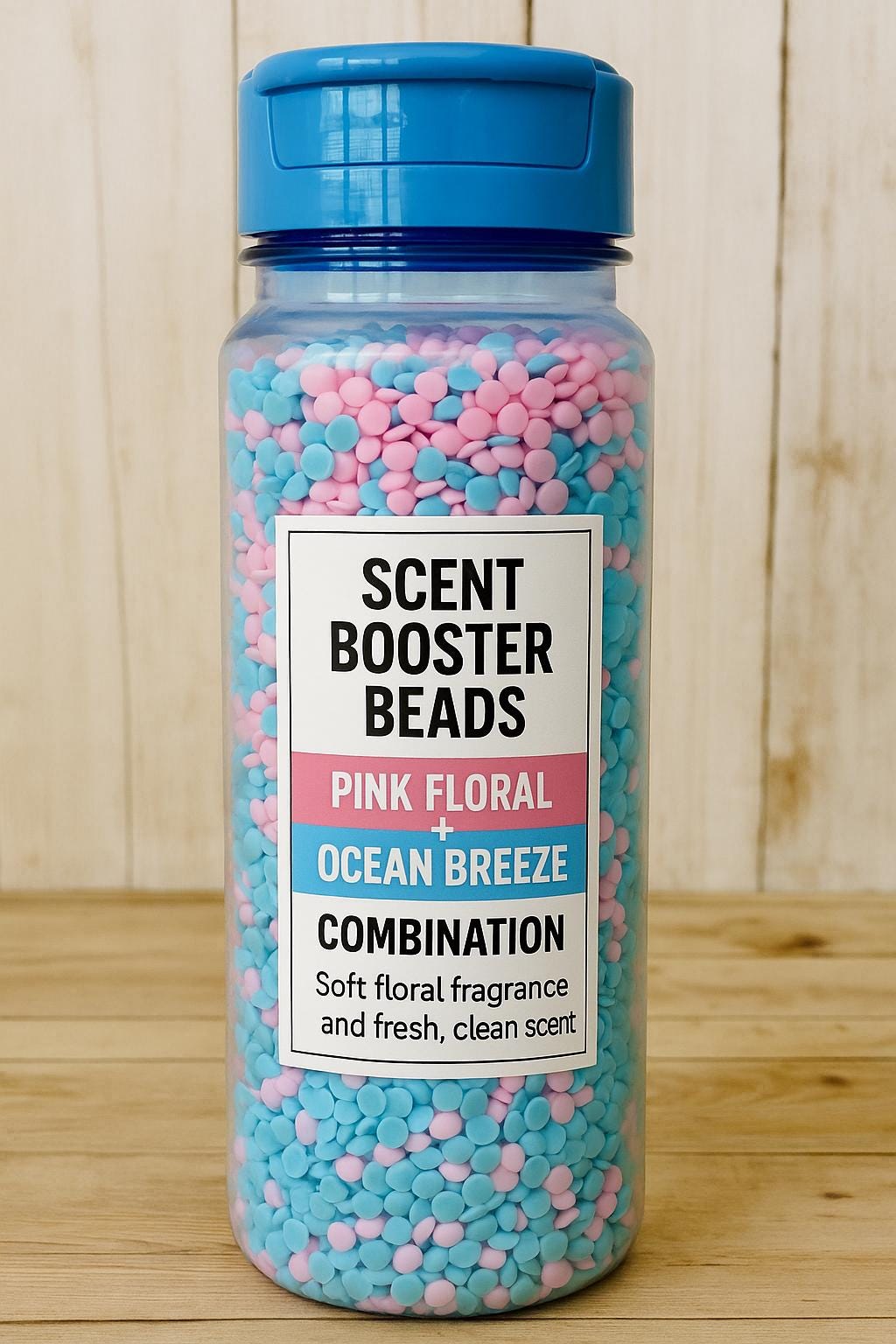 Scented Booster Beads in Reuseable Bottle Pink Floral, Ocean Breeze, Pastel Fresh and Combo of Freshness Mix and Match or Create Your Own