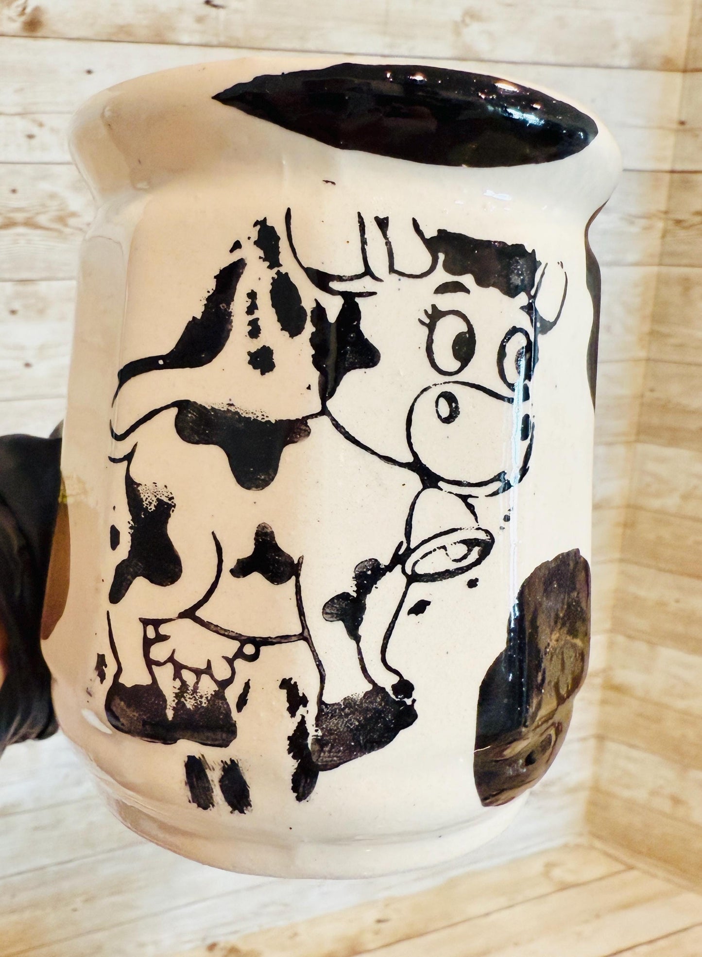 Set of 5 Mexican Cow Print Ceramic Coffee Mugs Rustic Farmhouse Decor 5 Tazas Mexicanas con DiseГ±o de Vaca